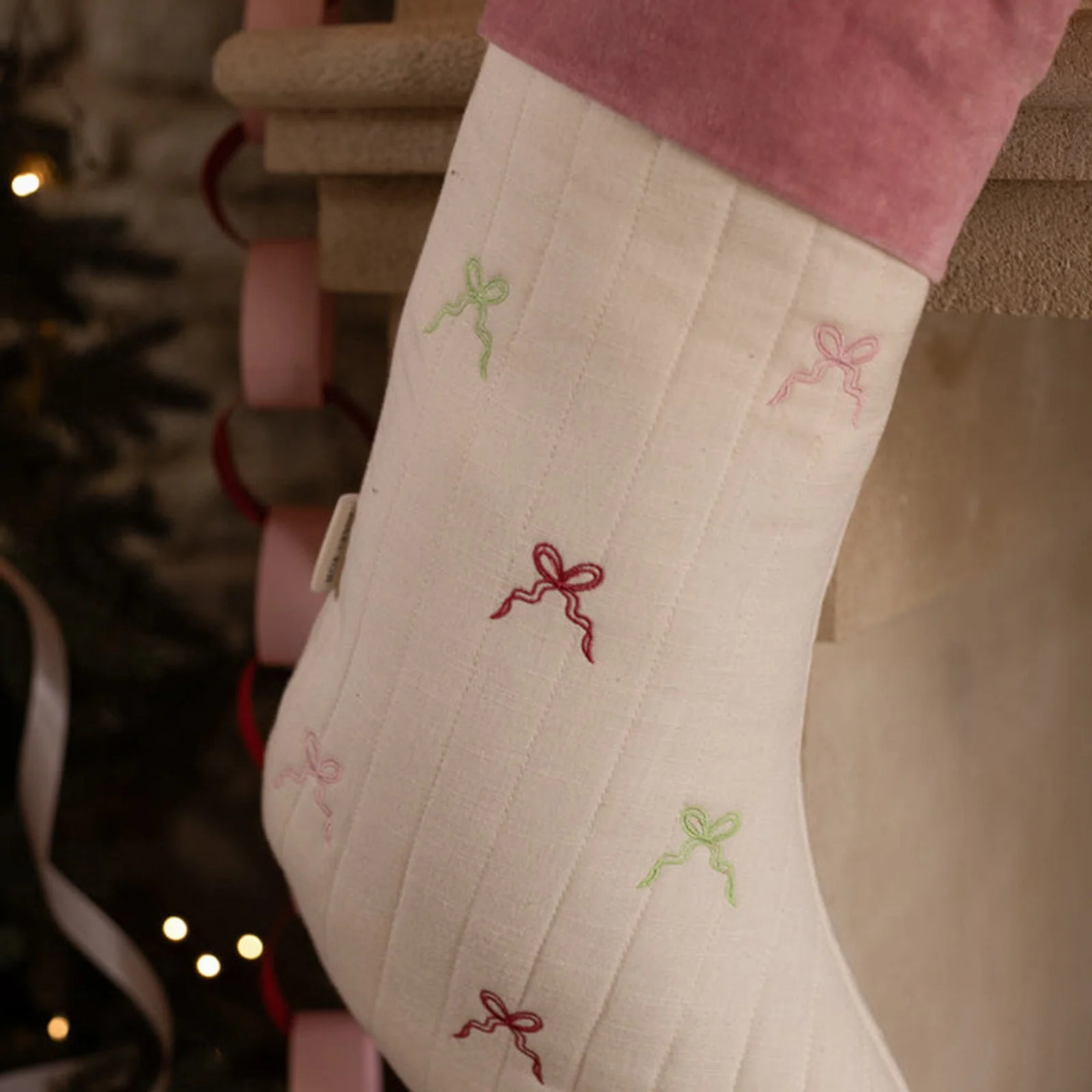 Avery Row Christmas Stocking - Bows - Image 2