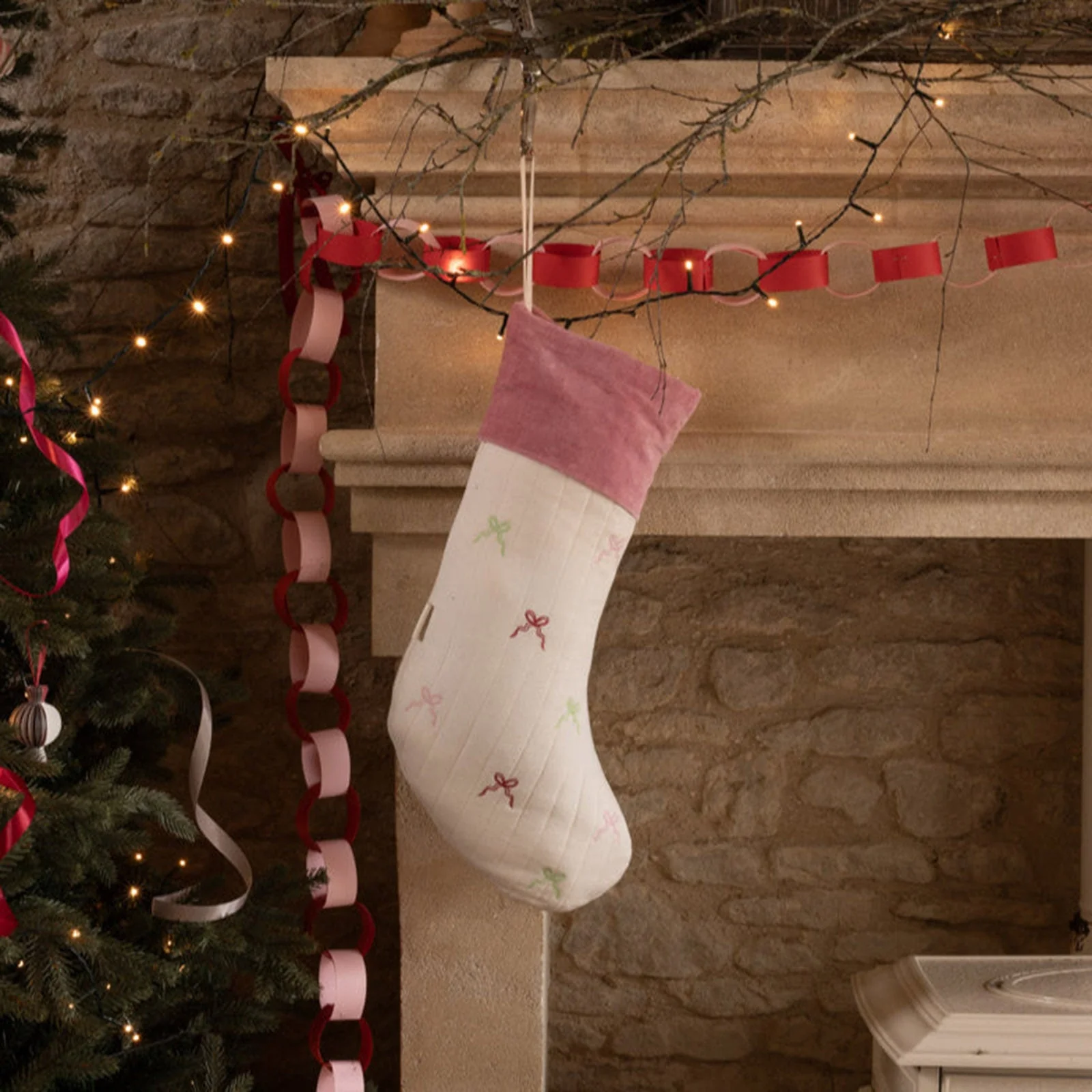 Avery Row Christmas Stocking - Bows - Image 4