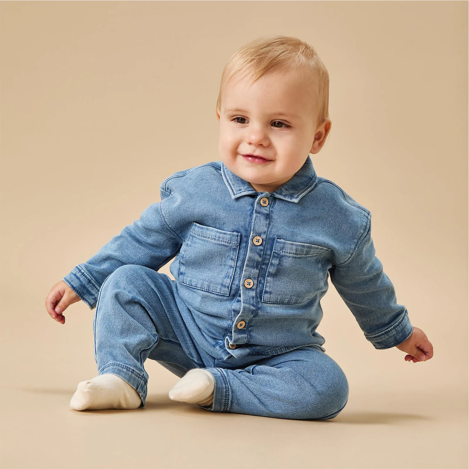 Soft Denim Shacket & Trousers Outfit