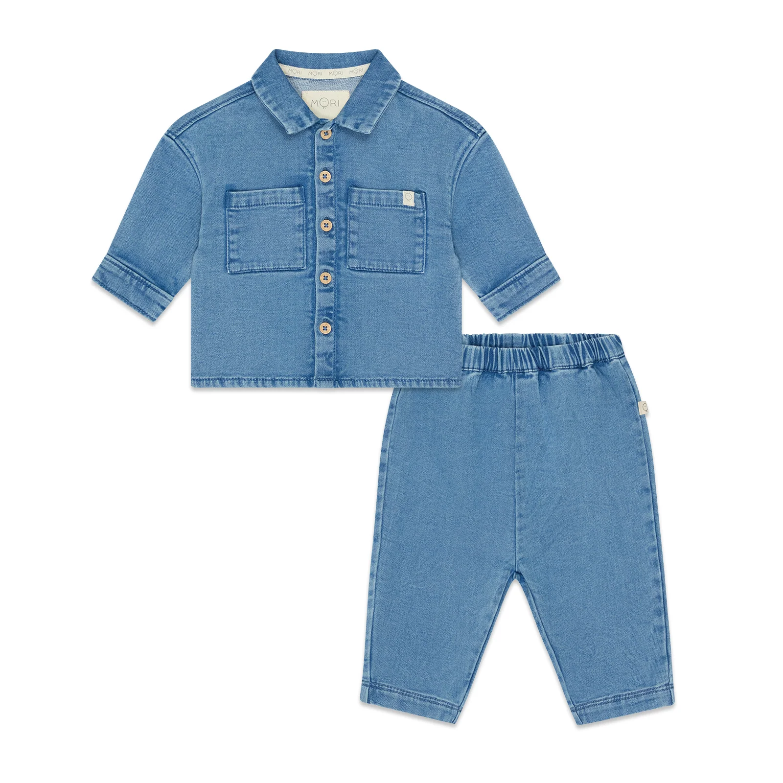 Soft Denim Shacket & Trousers Outfit - Image 2