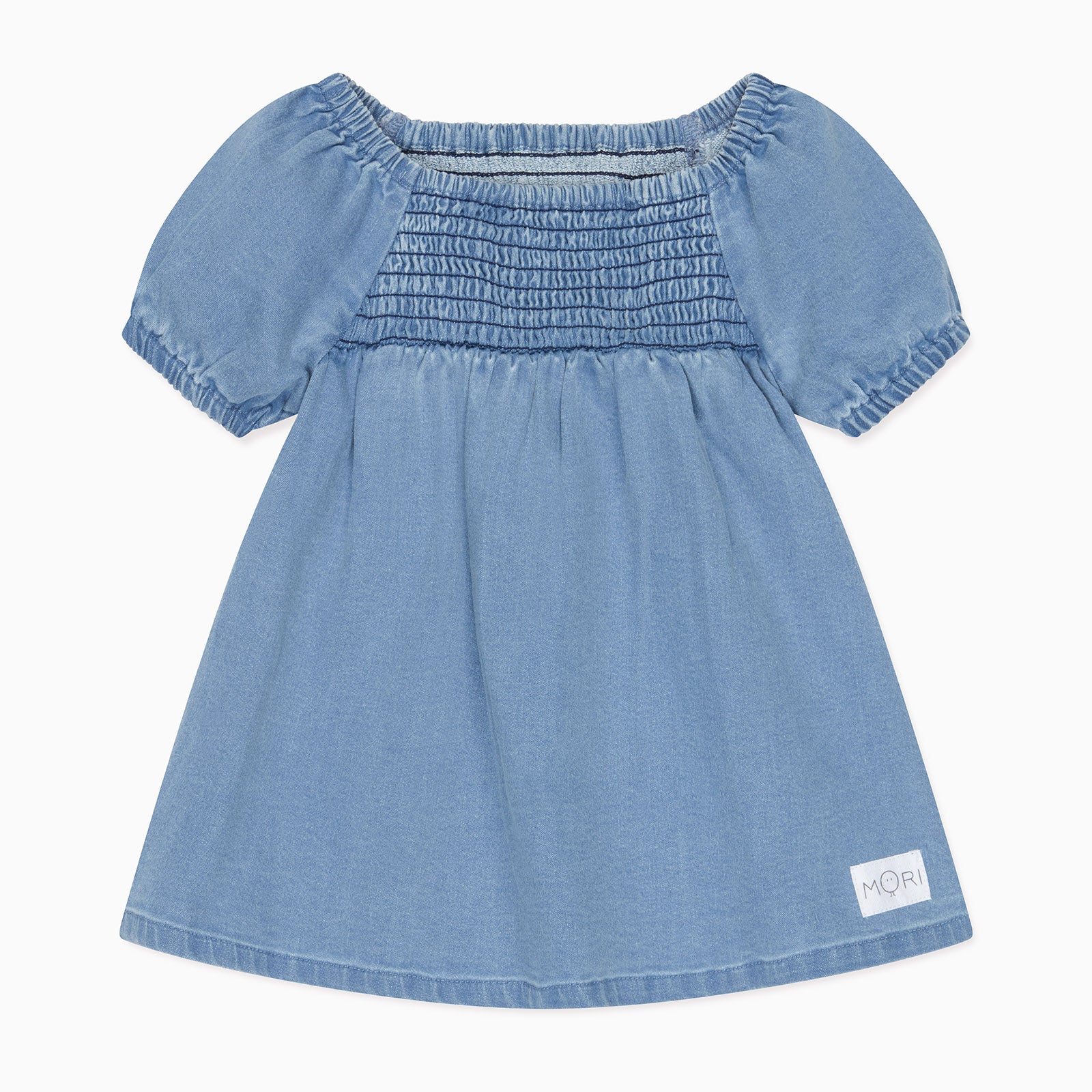 Baby Denim Smocked Dress - Image 4