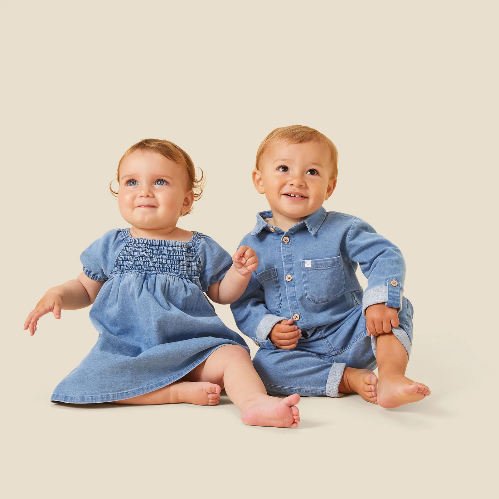 Baby Denim Smocked Dress - Image 5