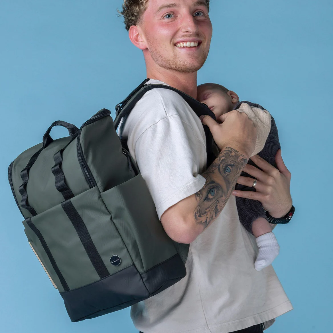 Babymel Finn Changing Backpack - Olive