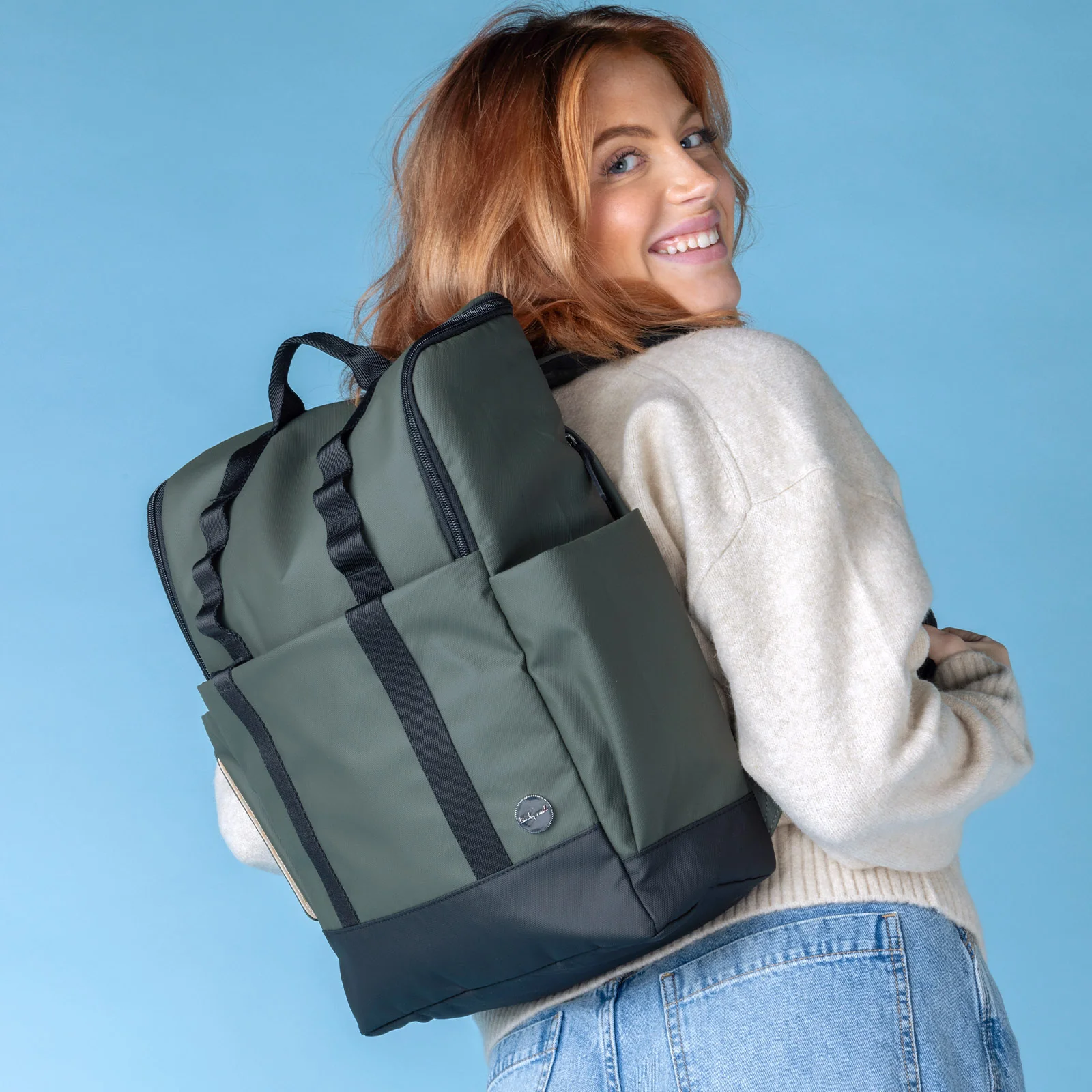 Babymel Finn Changing Backpack - Olive - Image 5