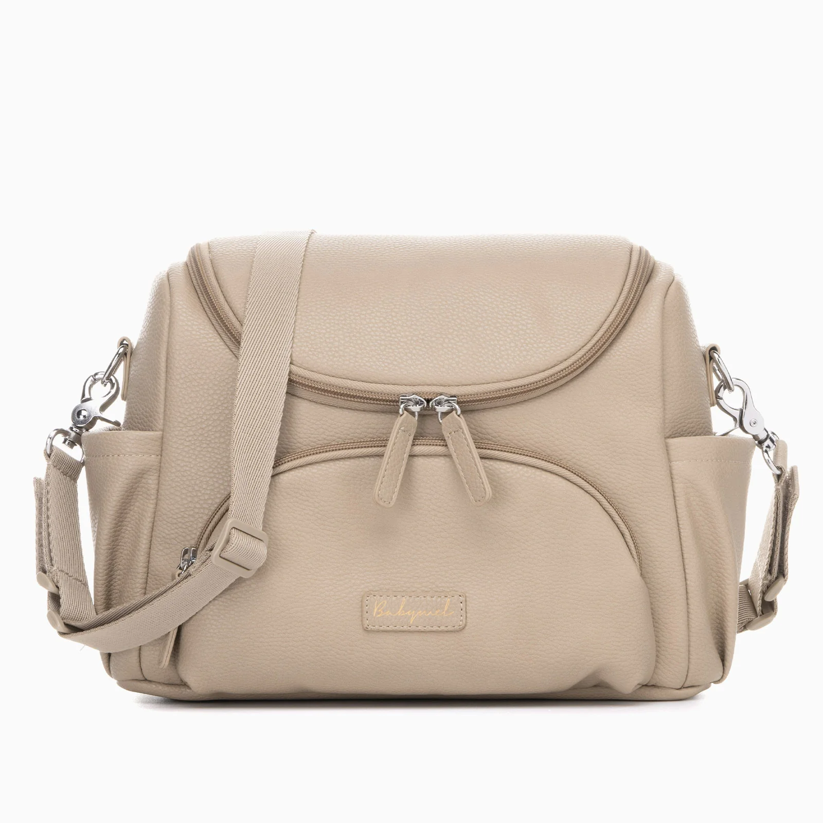 Babymel Lenni Vegan Leather Compact Changing Bag - Oat - Image 2