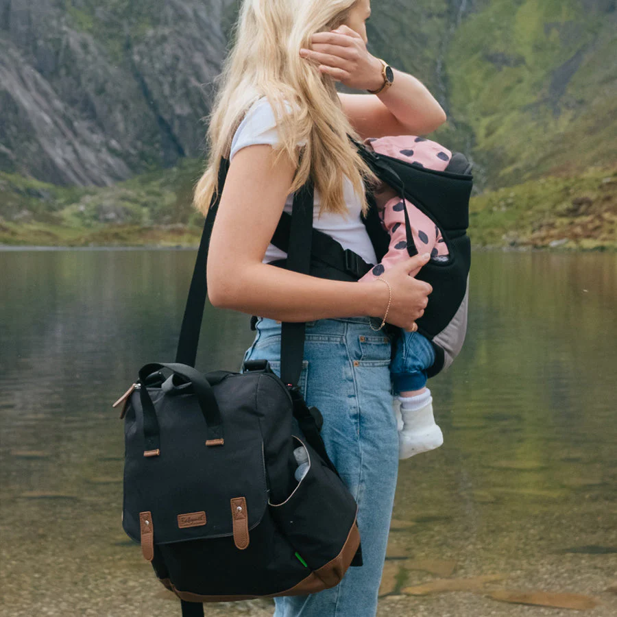 Babymel Robyn Eco Convertible Backpack - Black - Image 7