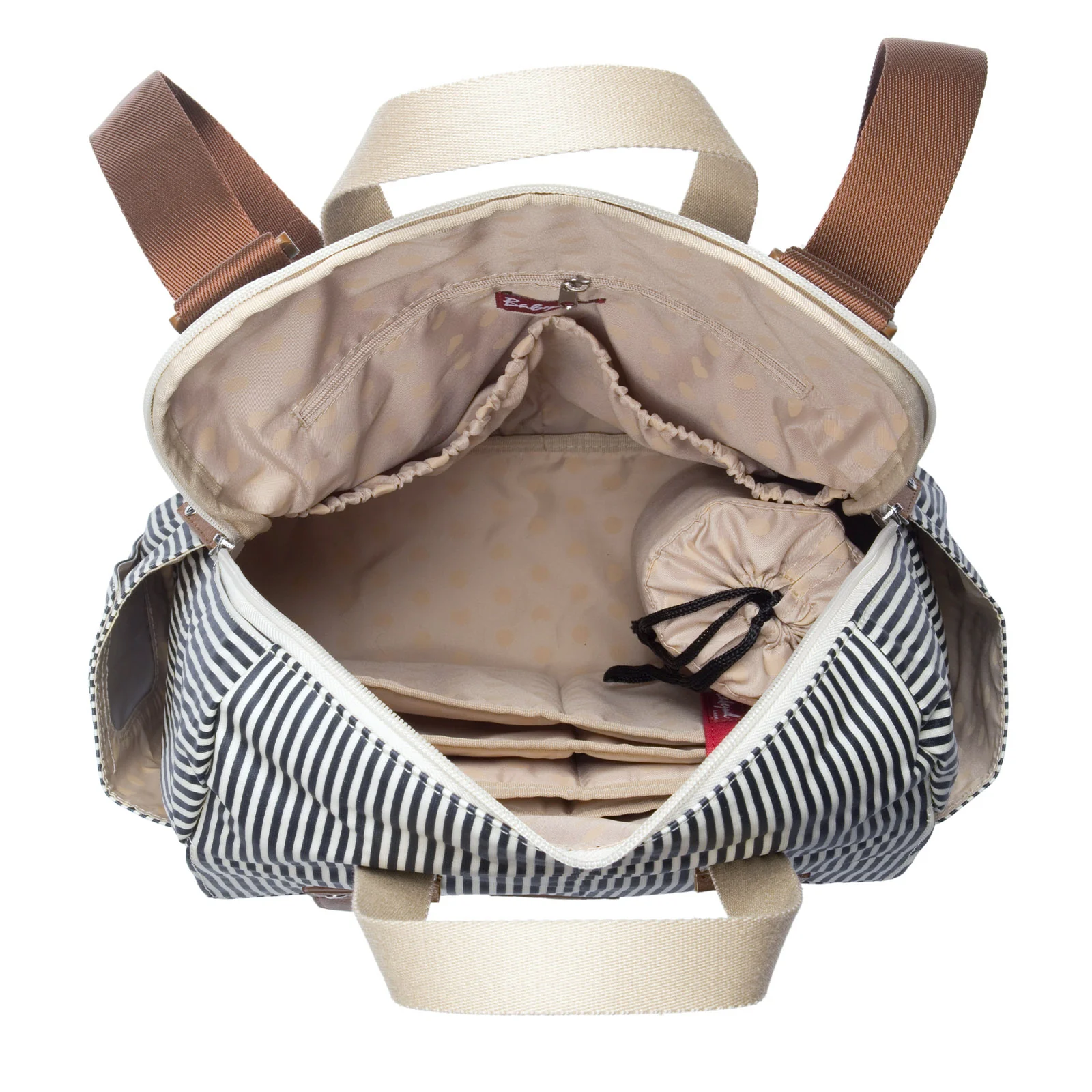 Babymel Robyn Eco Convertible Backpack - Navy Stripe - Image 5