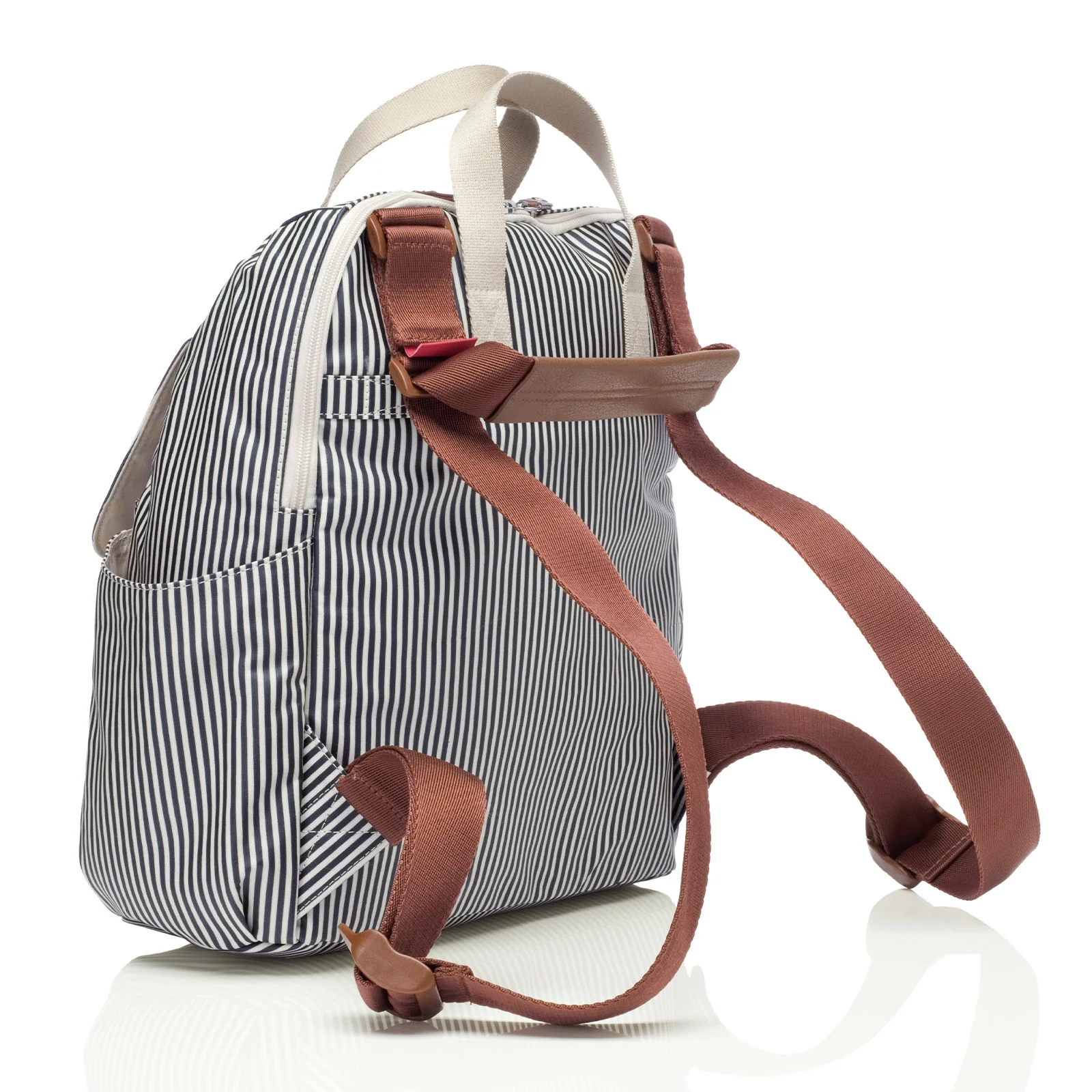 Babymel Robyn Eco Convertible Backpack - Navy Stripe - Image 6