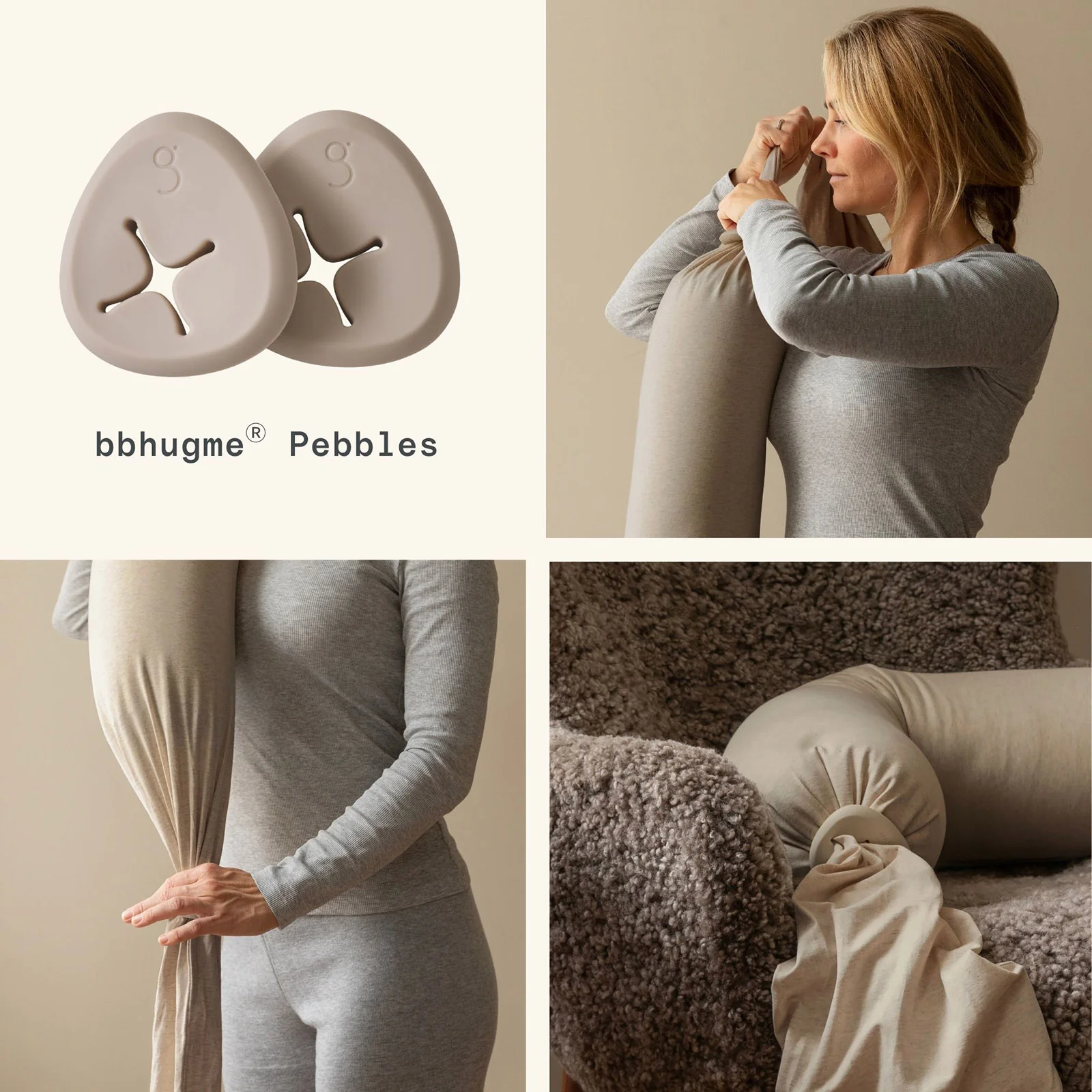 bbhugme Nursing Pillow - Seashell Beige - Image 6