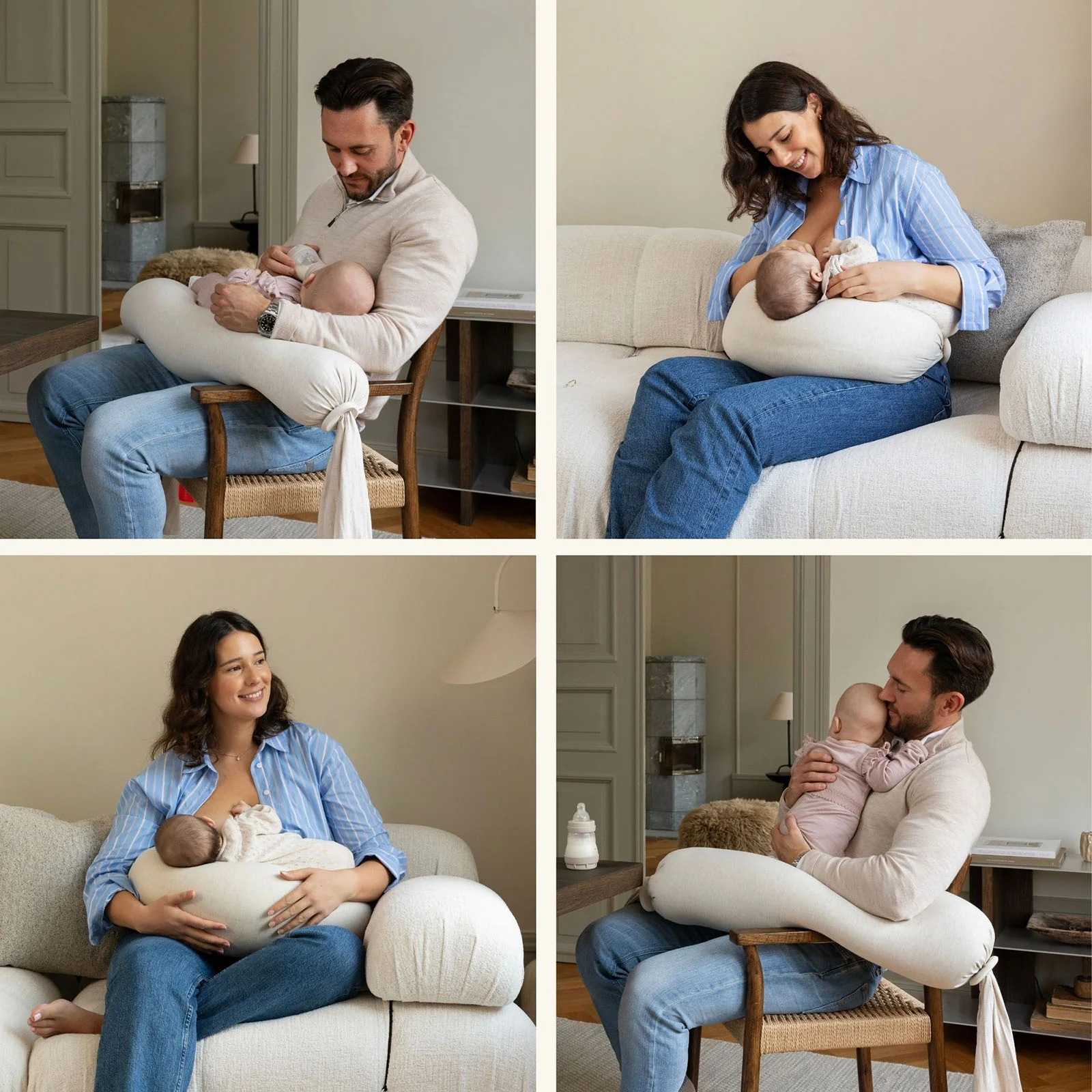 bbhugme Nursing Pillow - Soft White - Image 4
