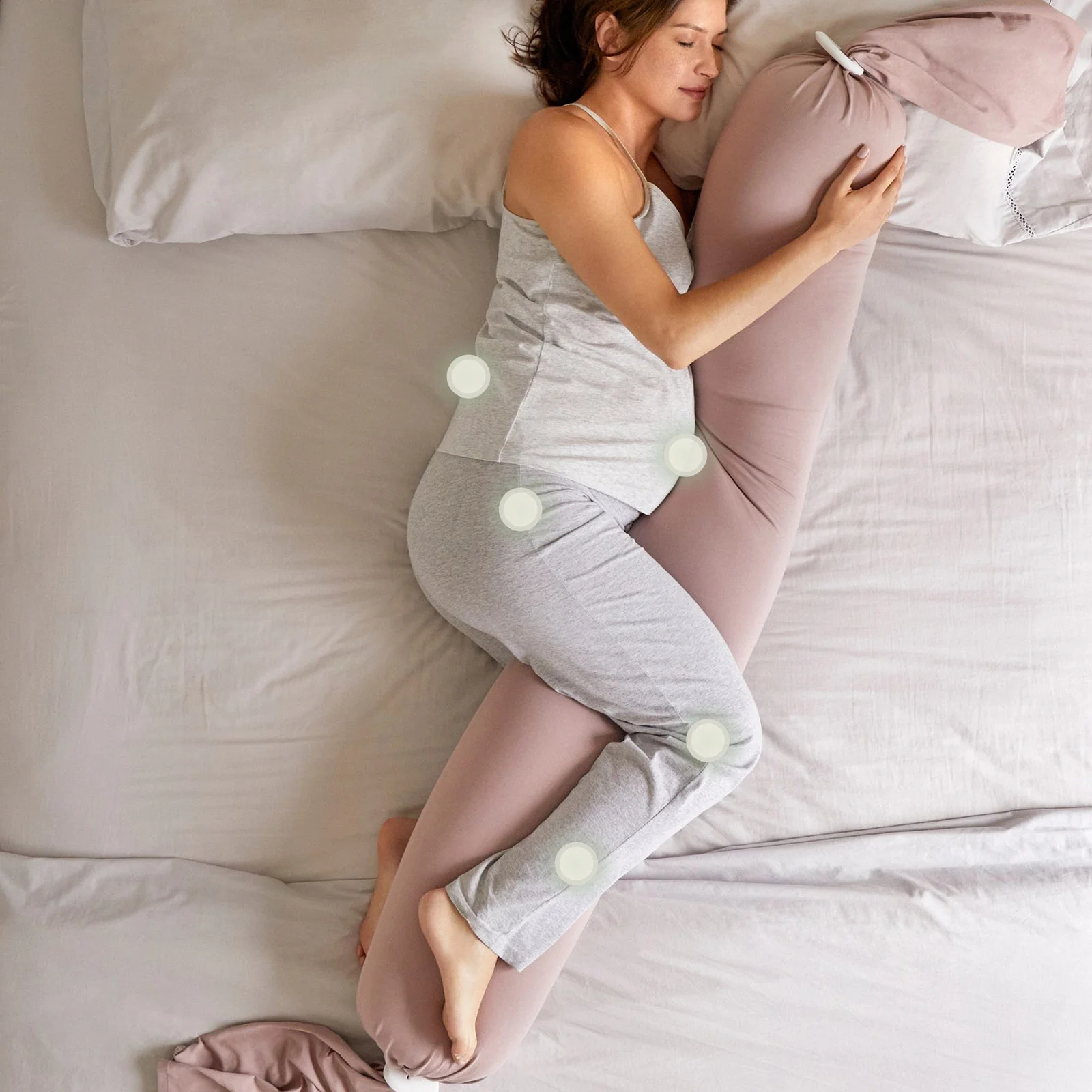 bbhugme Pregnancy Pillow - Dusty Pink - Image 7
