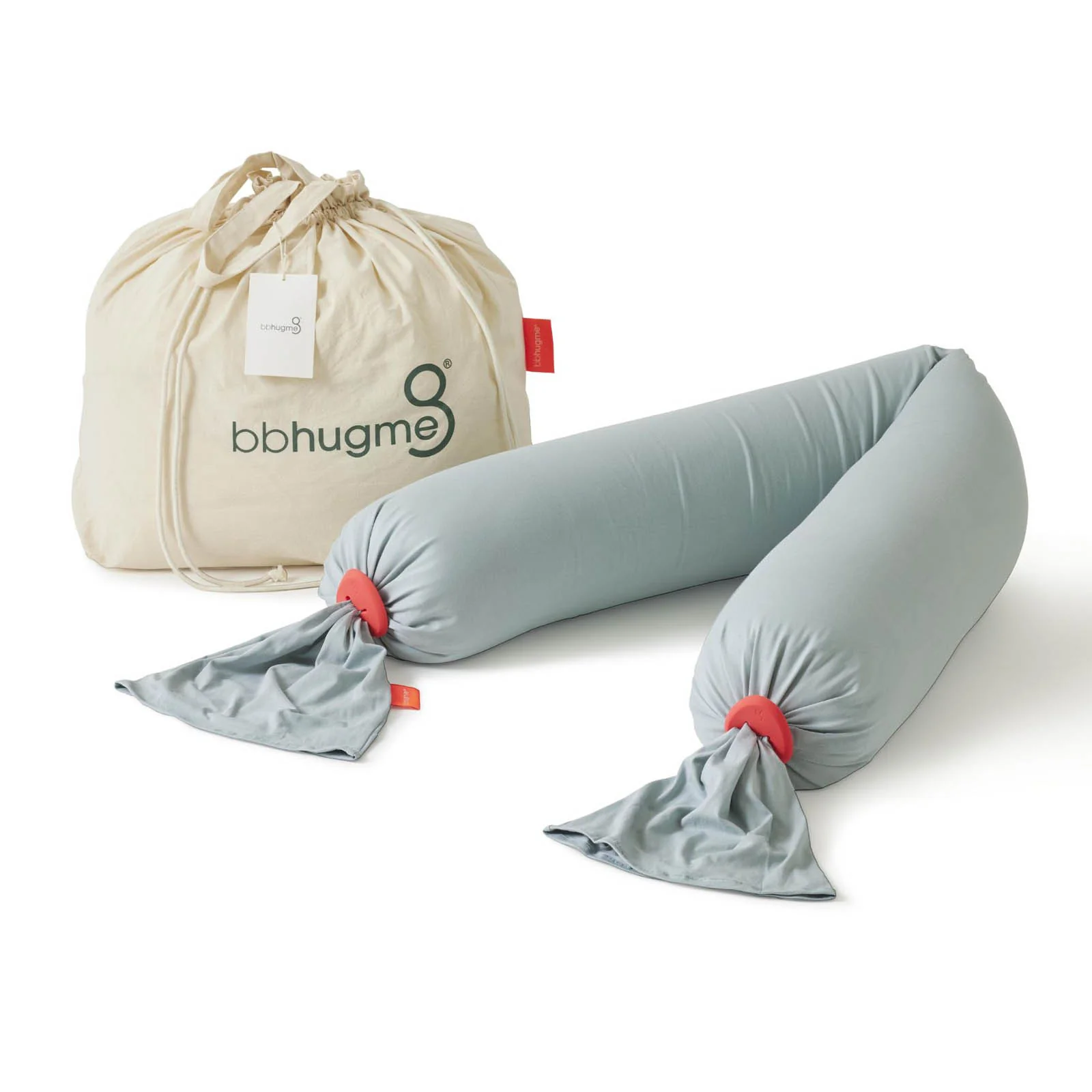 bbhugme Pregnancy Pillow - Eucalyptus & Coral - Image 5