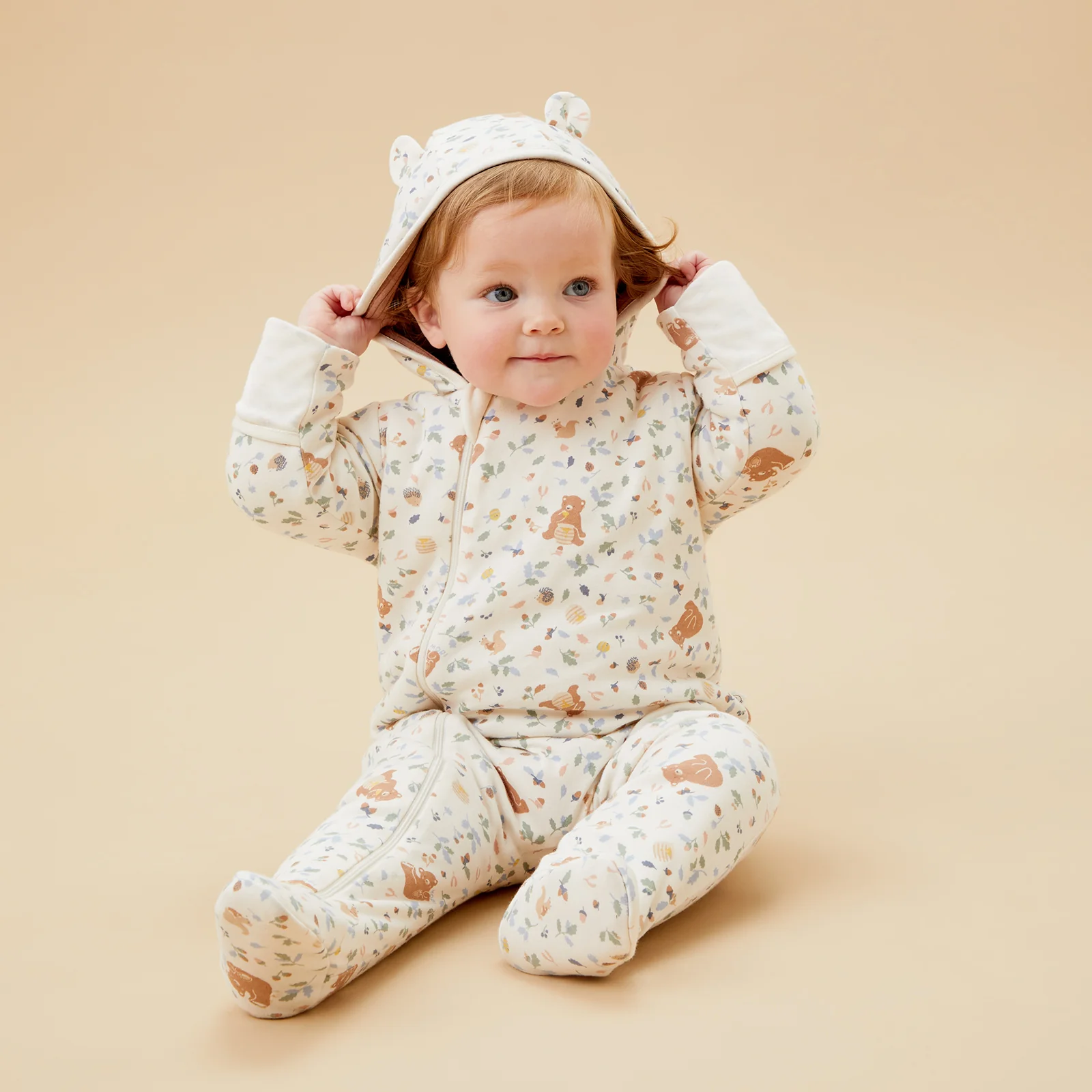 Bear Print Pramsuit