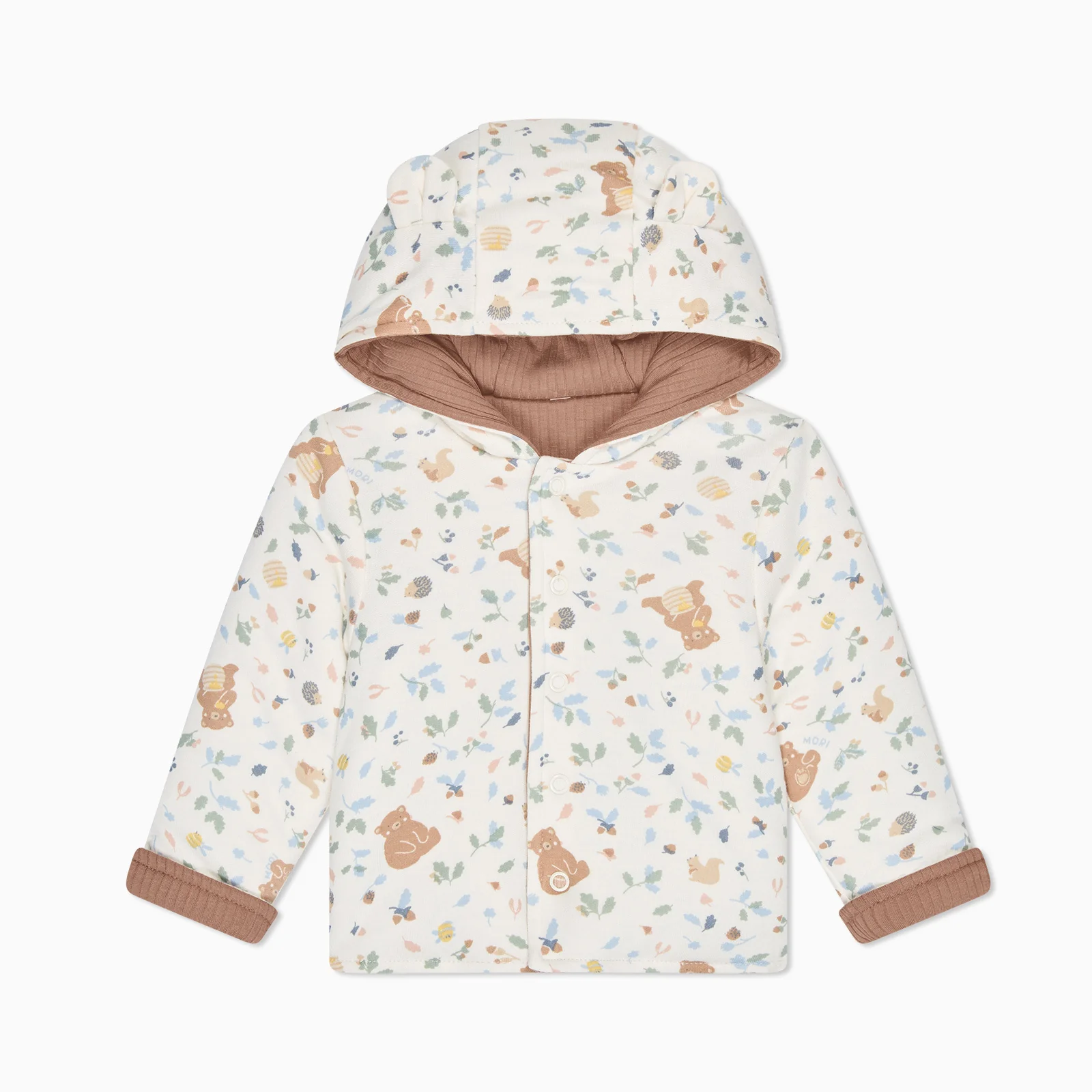 Bear Print Reversible Hooded Jacket - Image 5