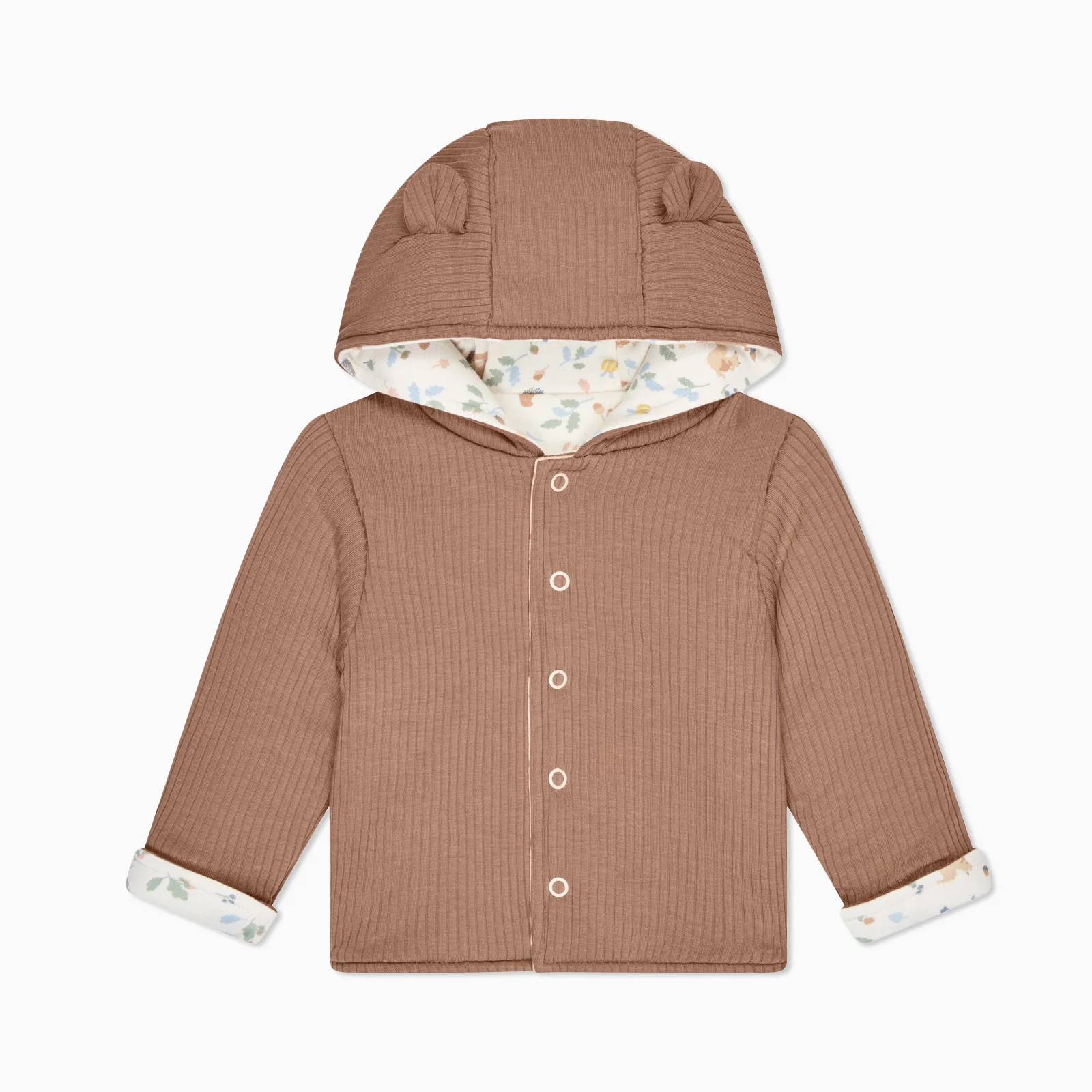Bear Print Reversible Hooded Jacket - Image 6