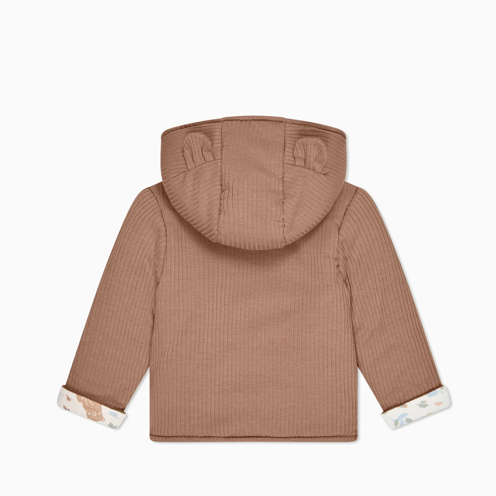 Bear Print Reversible Hooded Jacket - Image 7