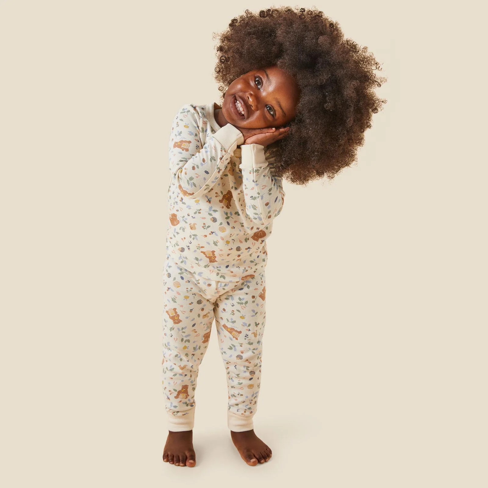 Bear Print & Ribbed Pyjamas 2 Pack - Image 3