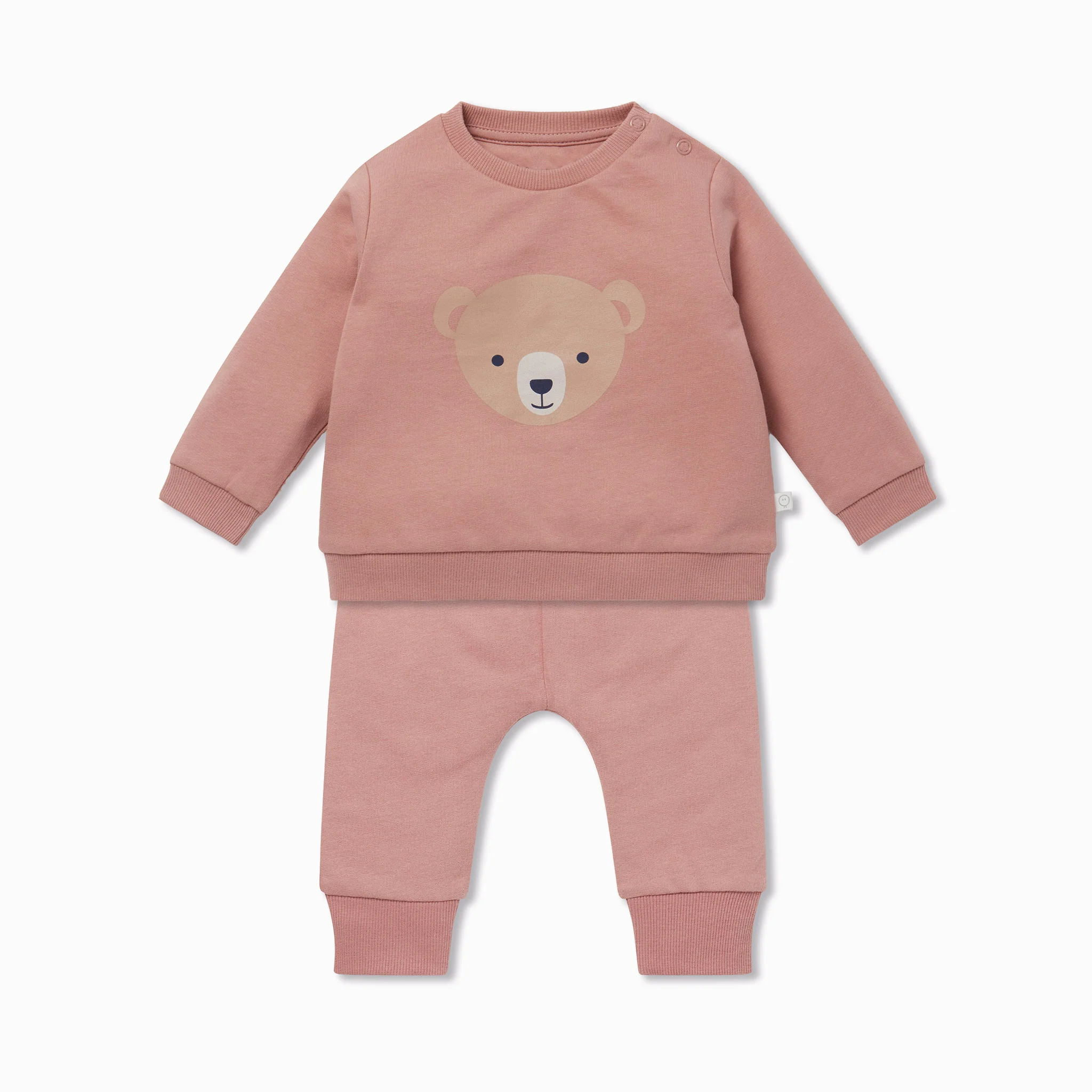 Bear Print Sweatshirt & Joggers Outfit - Image 4