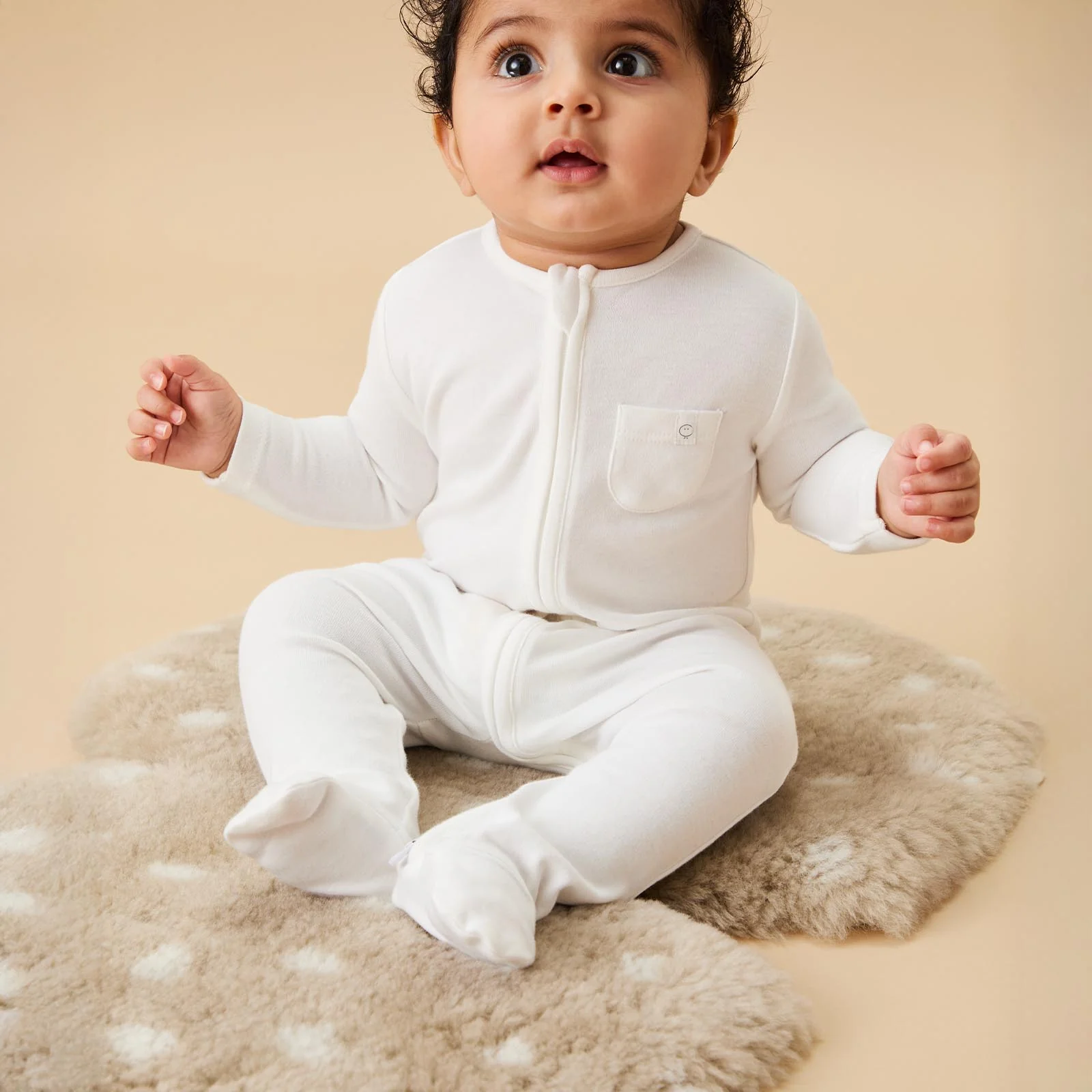 MORI x BINIBAMBA Fawn Sheepskin Snuggler - Image 3