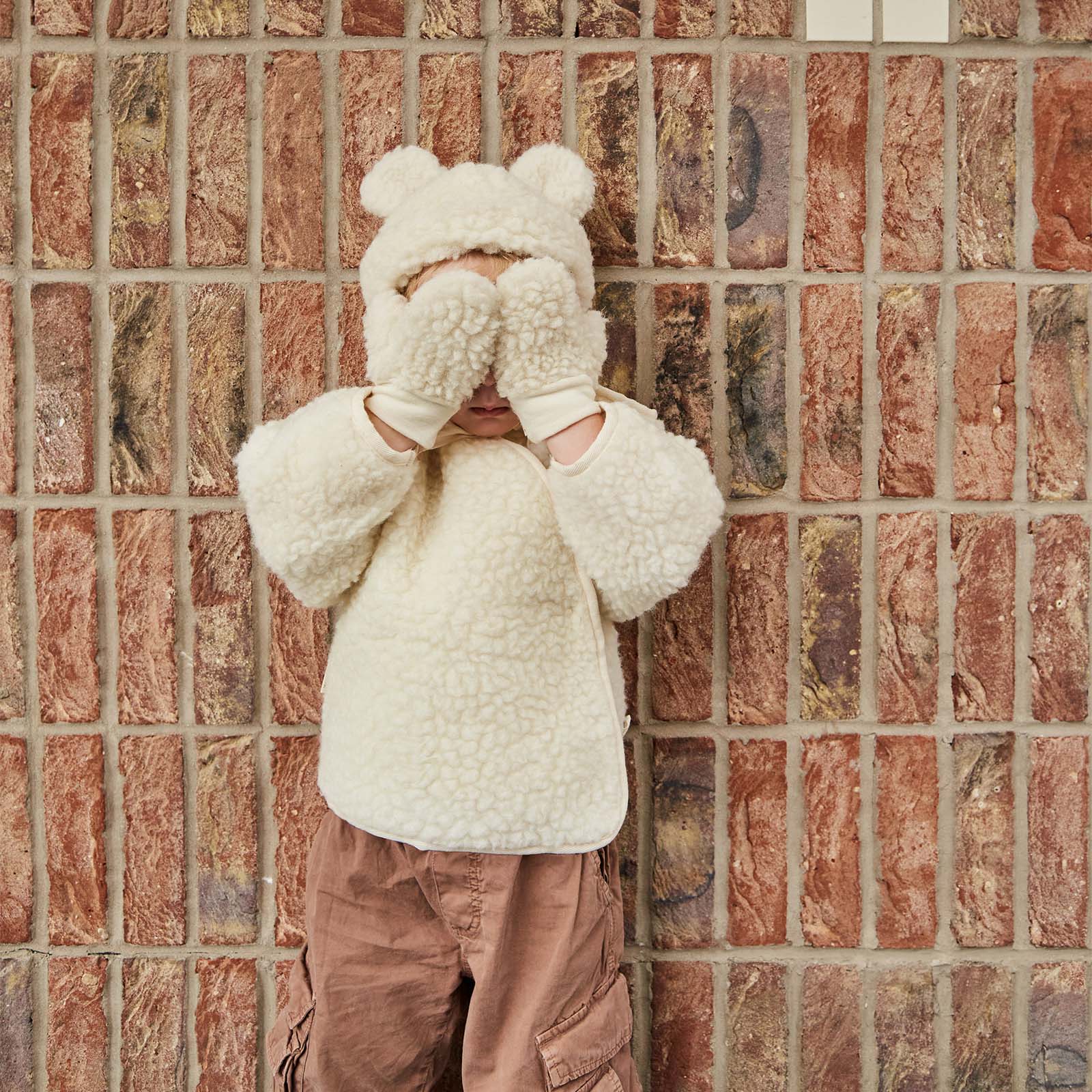 Binibamba Merino Mittens - Milk - Image 2