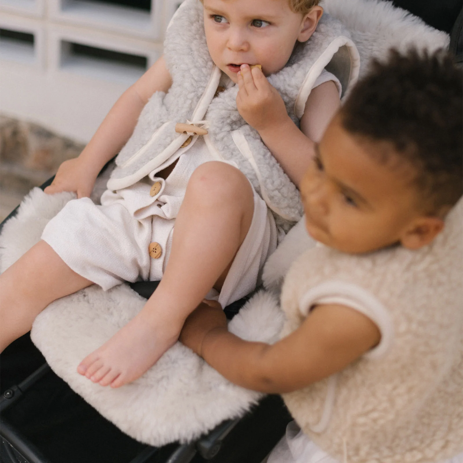 BINIBAMBA Merino Wool Snugglevest - Cloud - Image 5