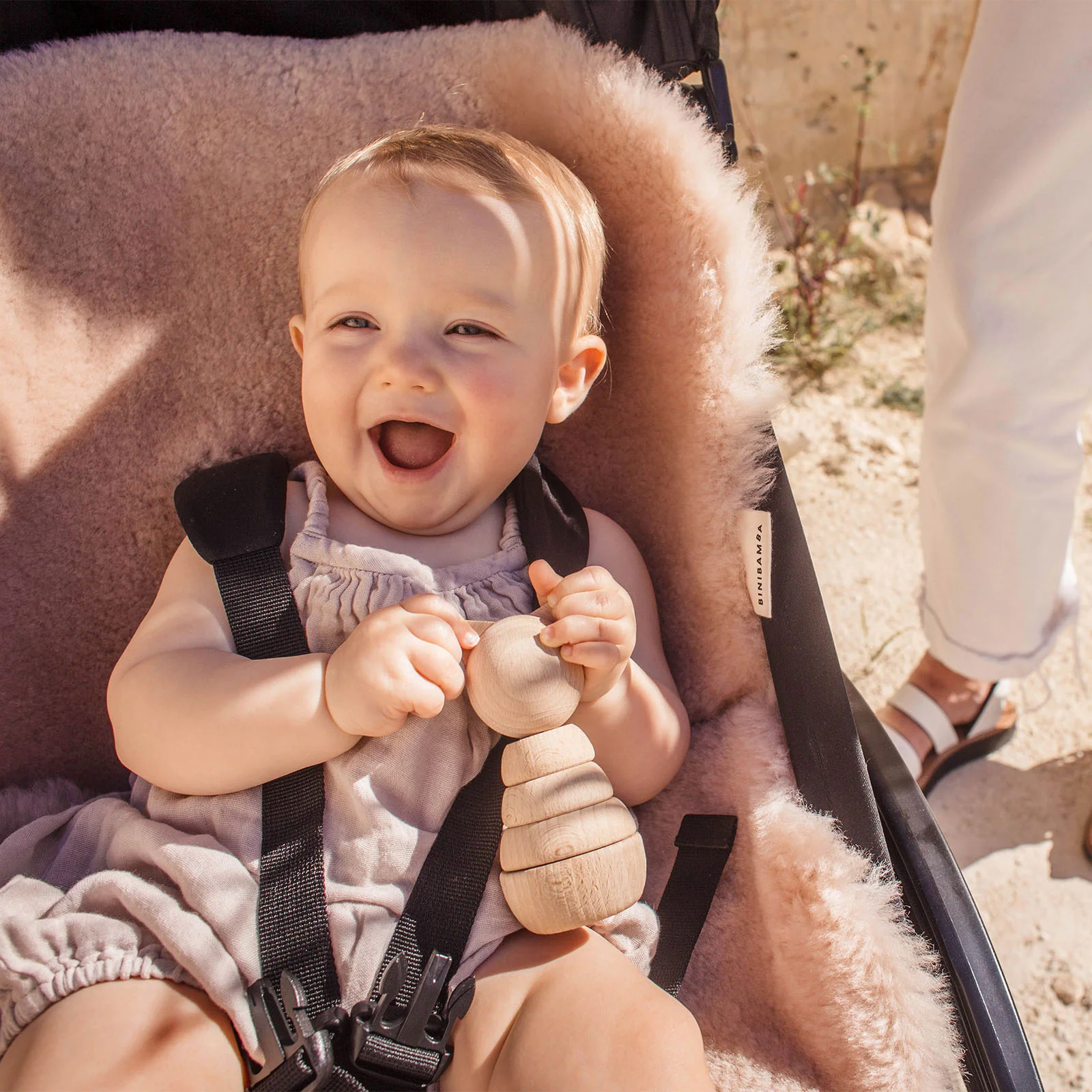 BINIBAMBA Sheepskin Snuggler Buggy Liner - Image 12