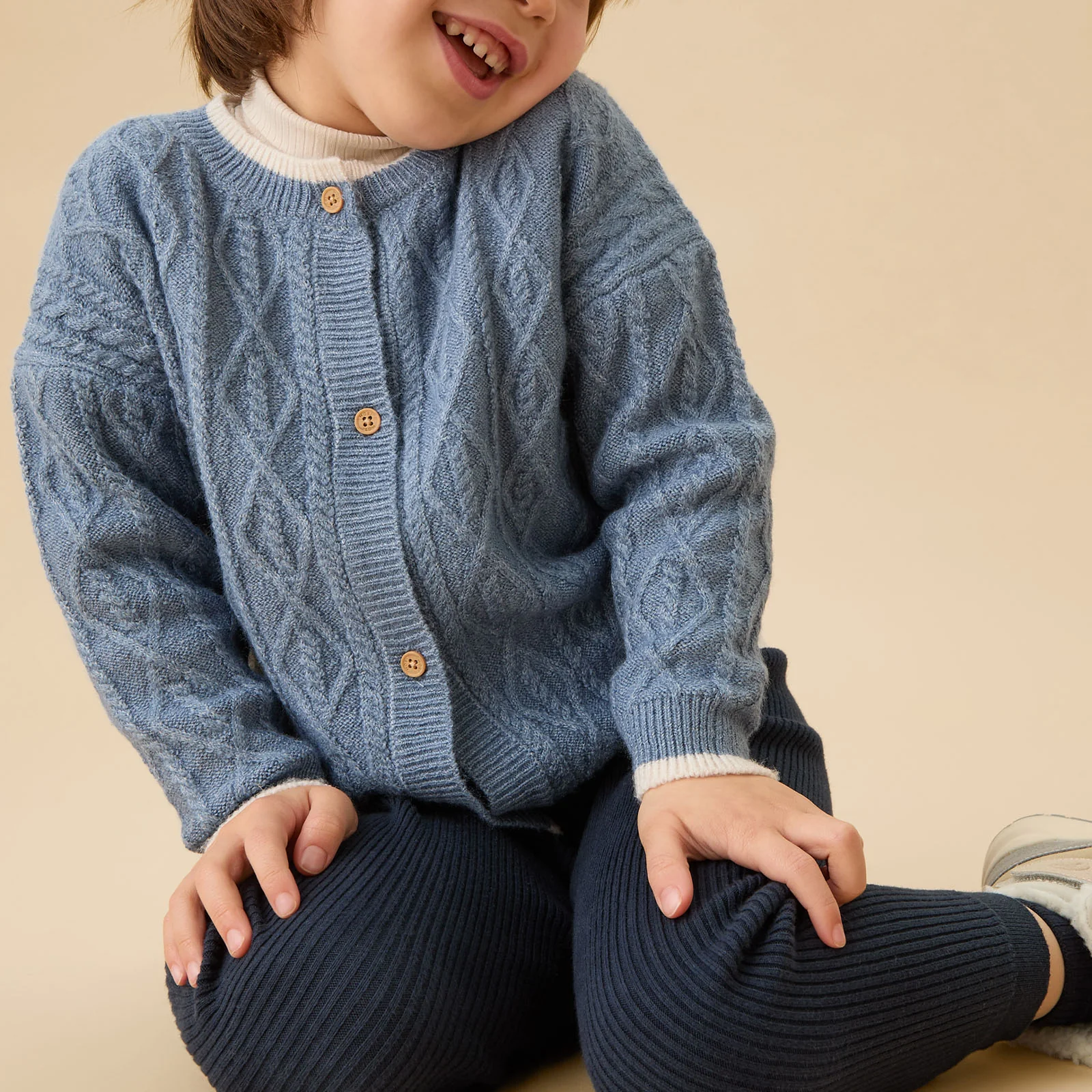 Blue Chunky Cardigan
