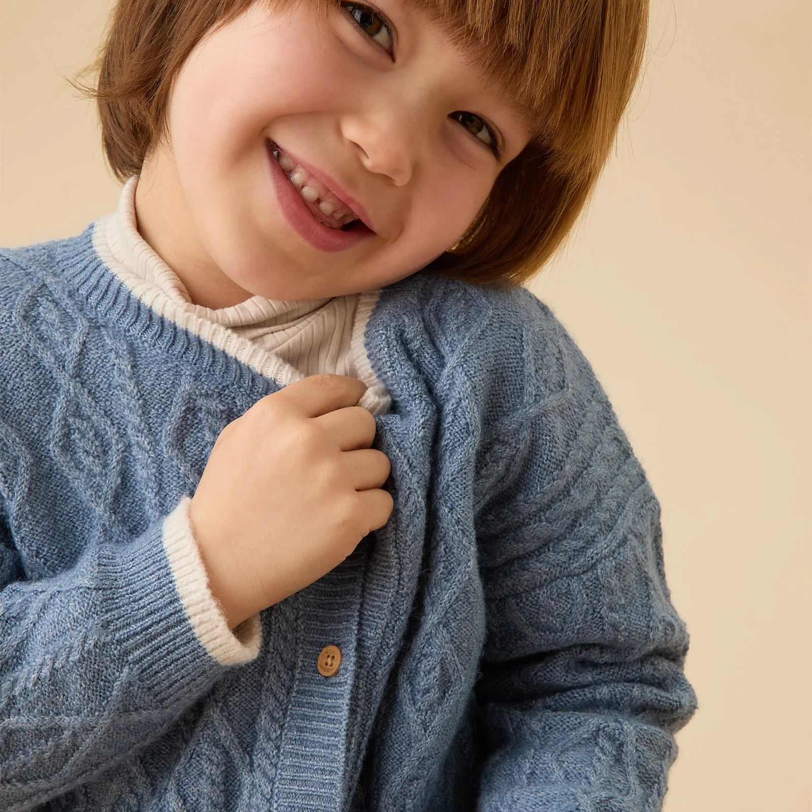 Blue Chunky Cardigan - Image 2