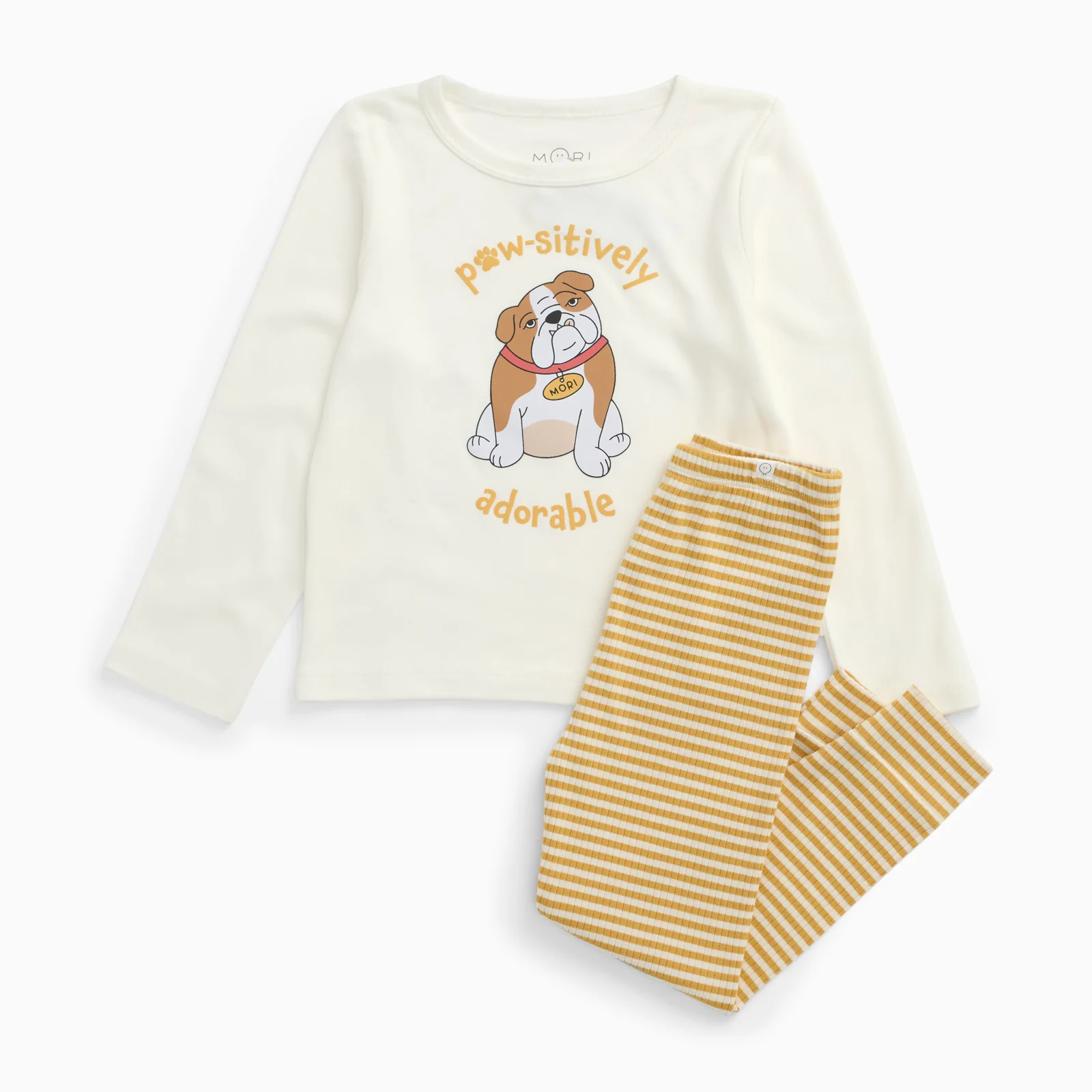 Bulldog Long Sleeve Top & Ribbed Leggings Outfit - Image 2