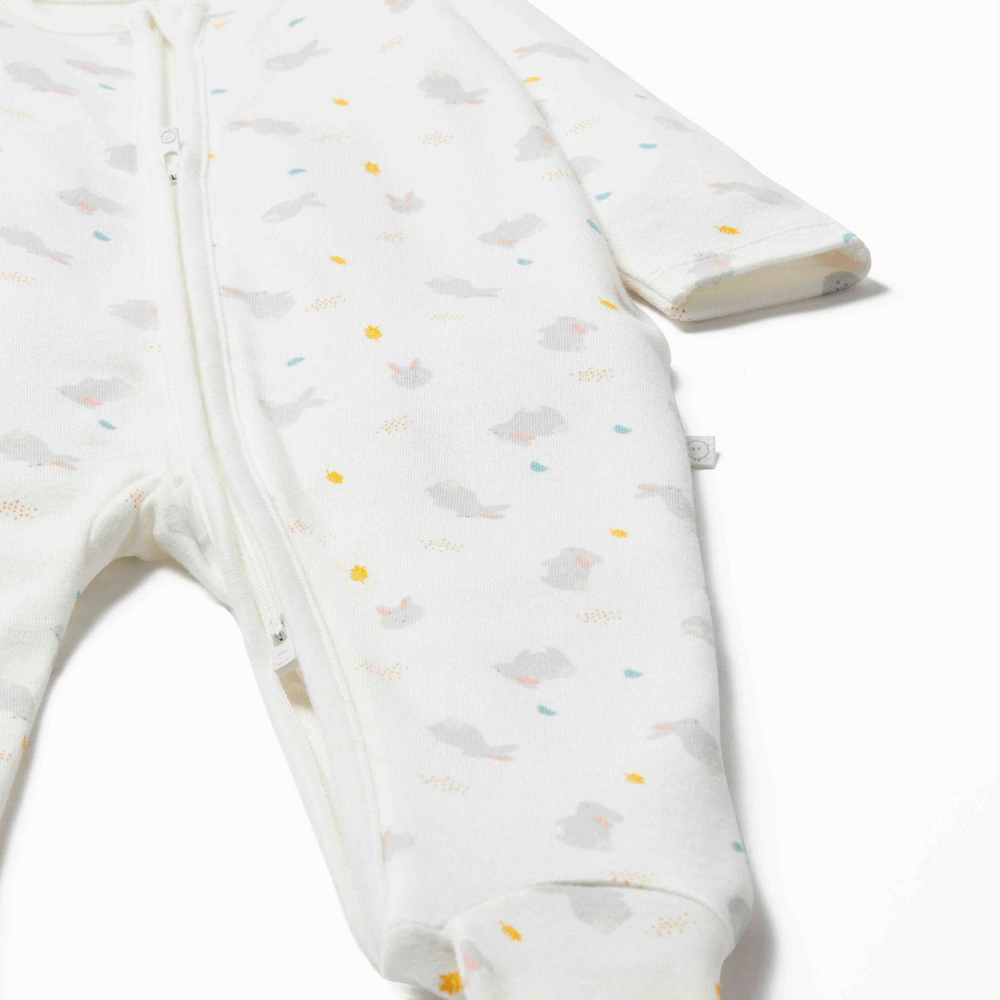 Bunny Printed Clever Zip Sleepsuit - Image 3