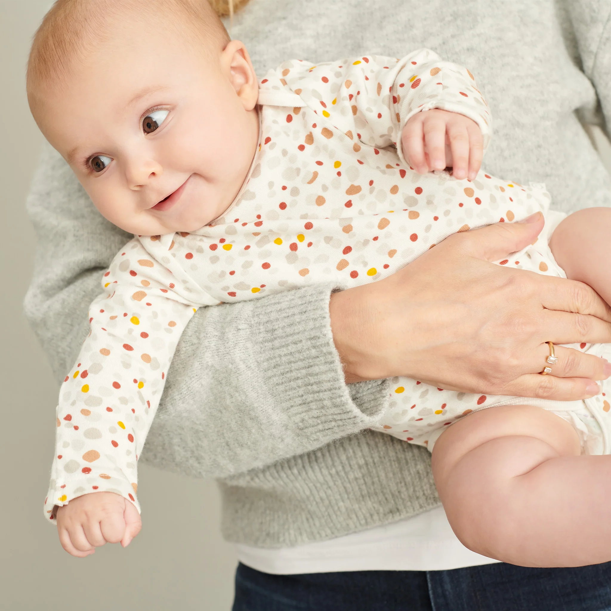Caramel  Stripe & Pebble Long Sleeve Bodysuit 4 Pack - Image 5