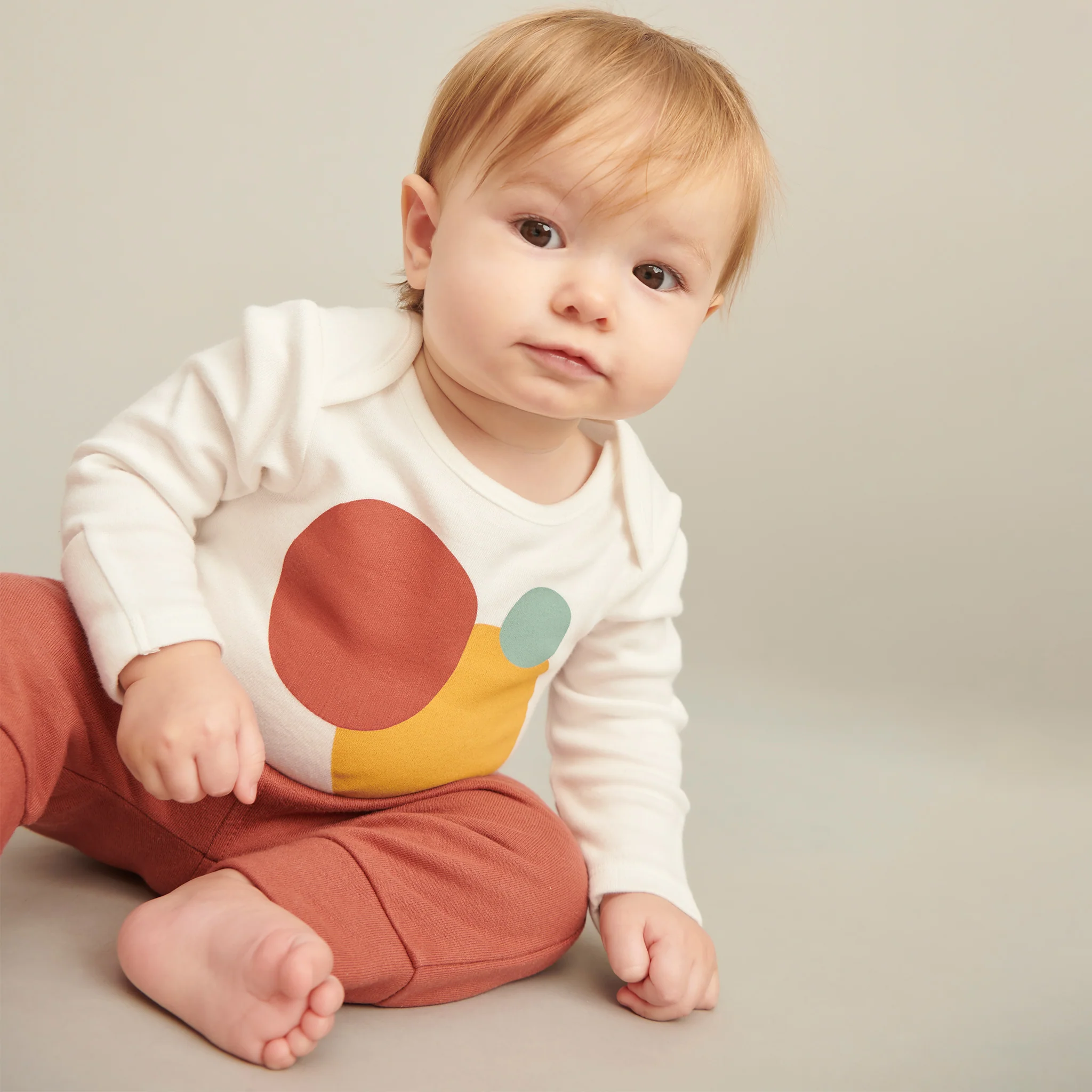 Caramel  Stripe & Pebble Long Sleeve Bodysuit 4 Pack - Image 6
