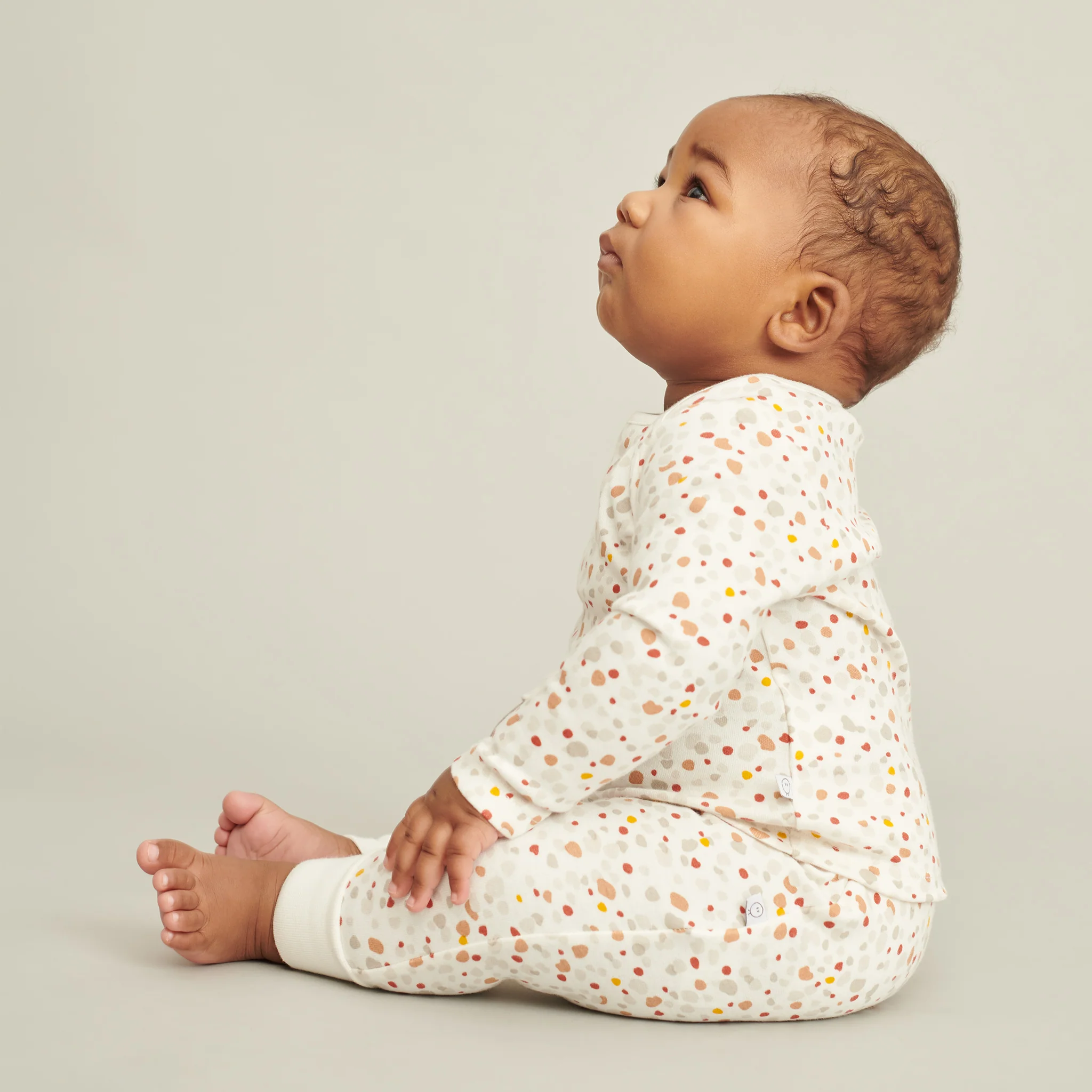 Caramel Stripe & Pebble Long Sleeve T-Shirt and Leggings Set - Image 2