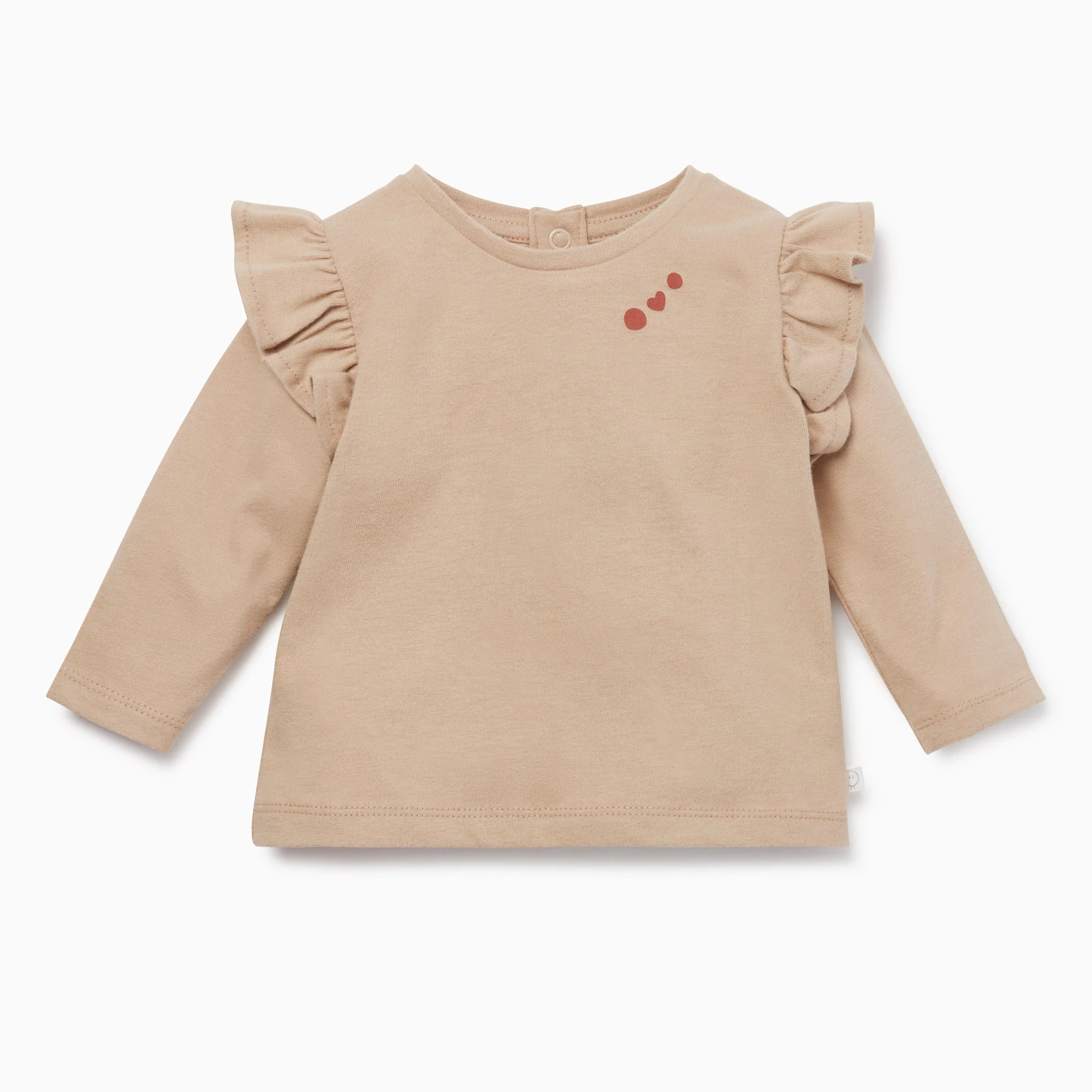 Caramel & Terracotta Dress and Ruffle T-Shirt Set - Image 2