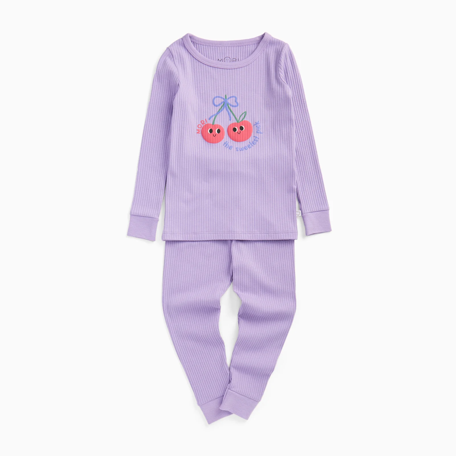 Cherry Ribbed Pyjamas - Image 2