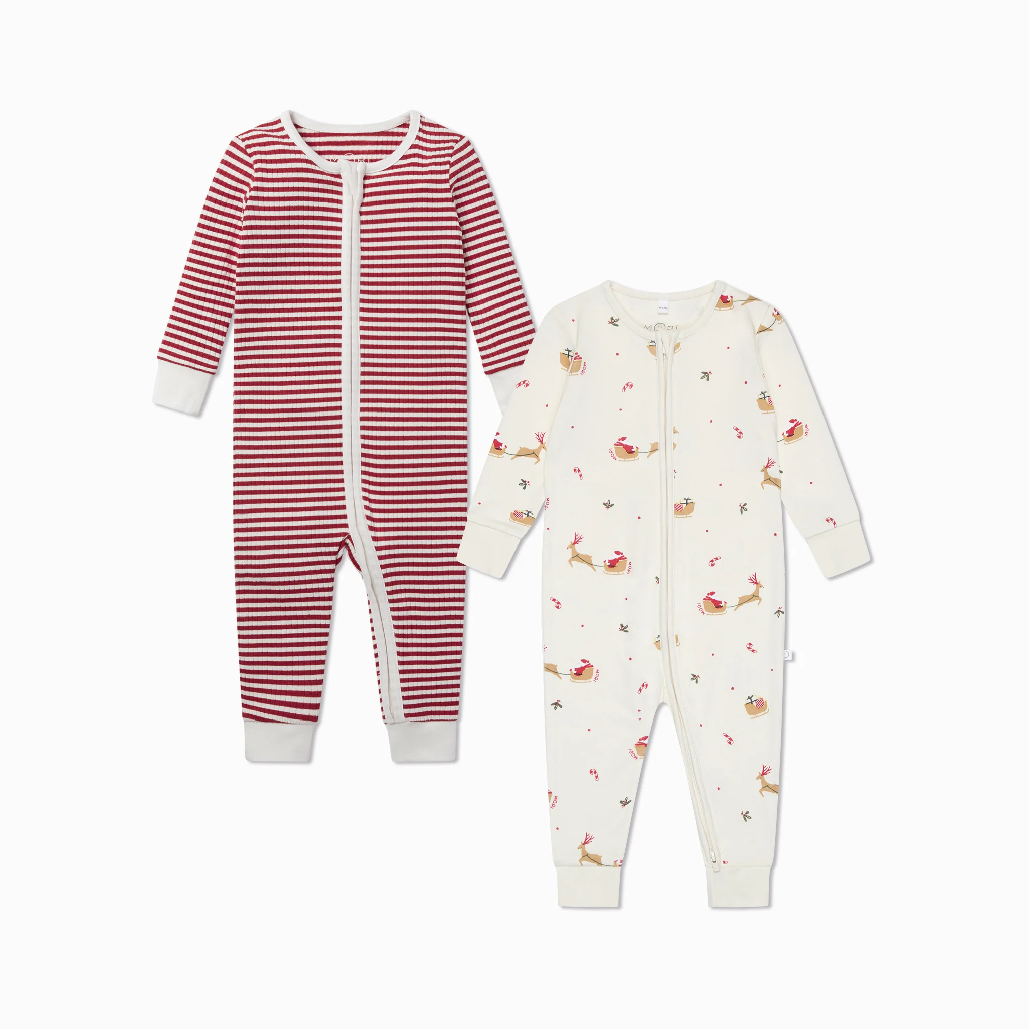 Christmas Clever Zip Sleepsuit 2 Pack - Image 3
