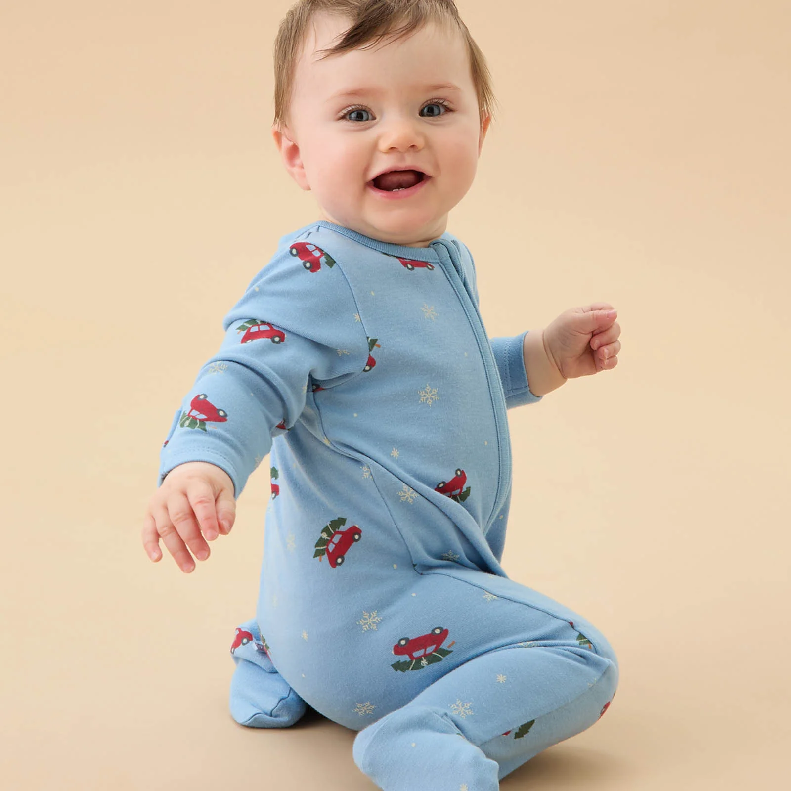 Christmas Clever Zip Sleepsuit 3 Pack - Image 4