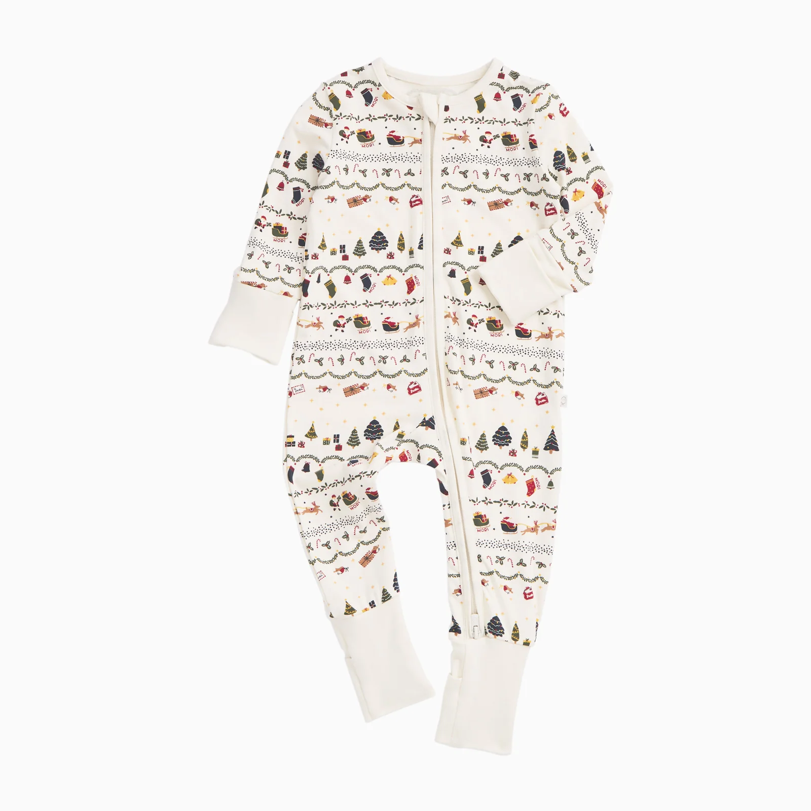 Christmas Fairisle Clever Zip Sleepsuit - Image 2