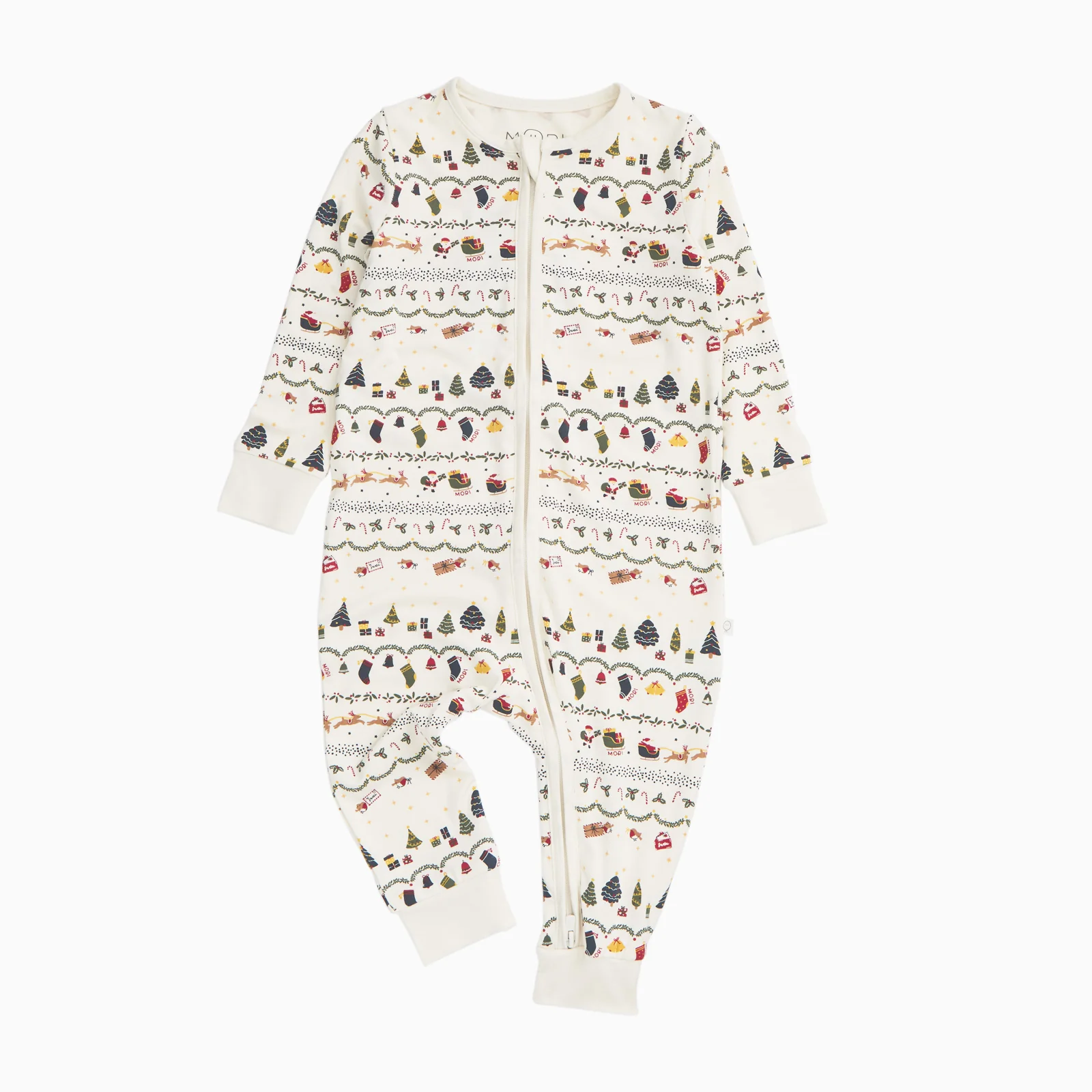 Christmas Fairisle Clever Zip Sleepsuit - Image 3