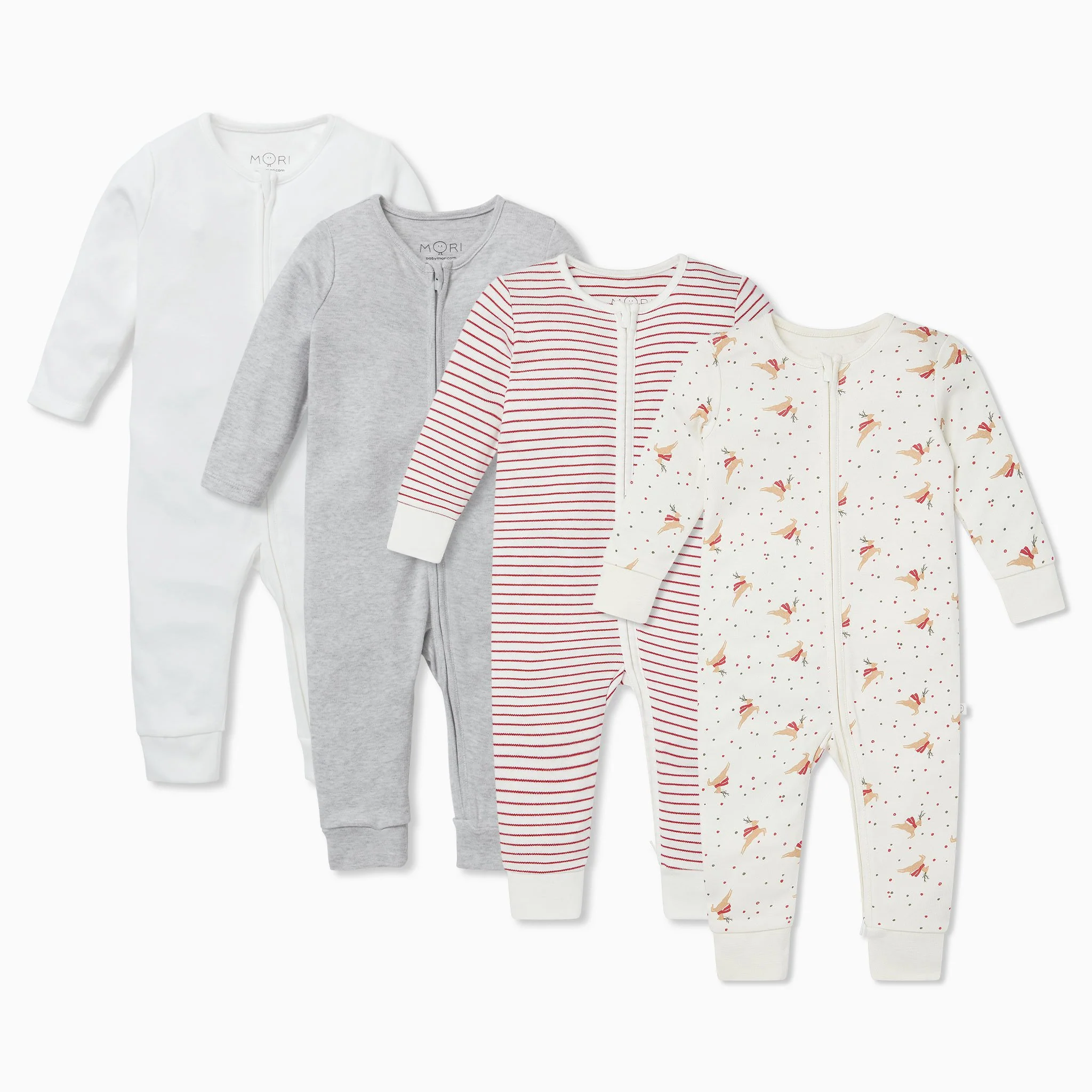 Christmas Zip Sleepsuit 4 Pack - Image 3