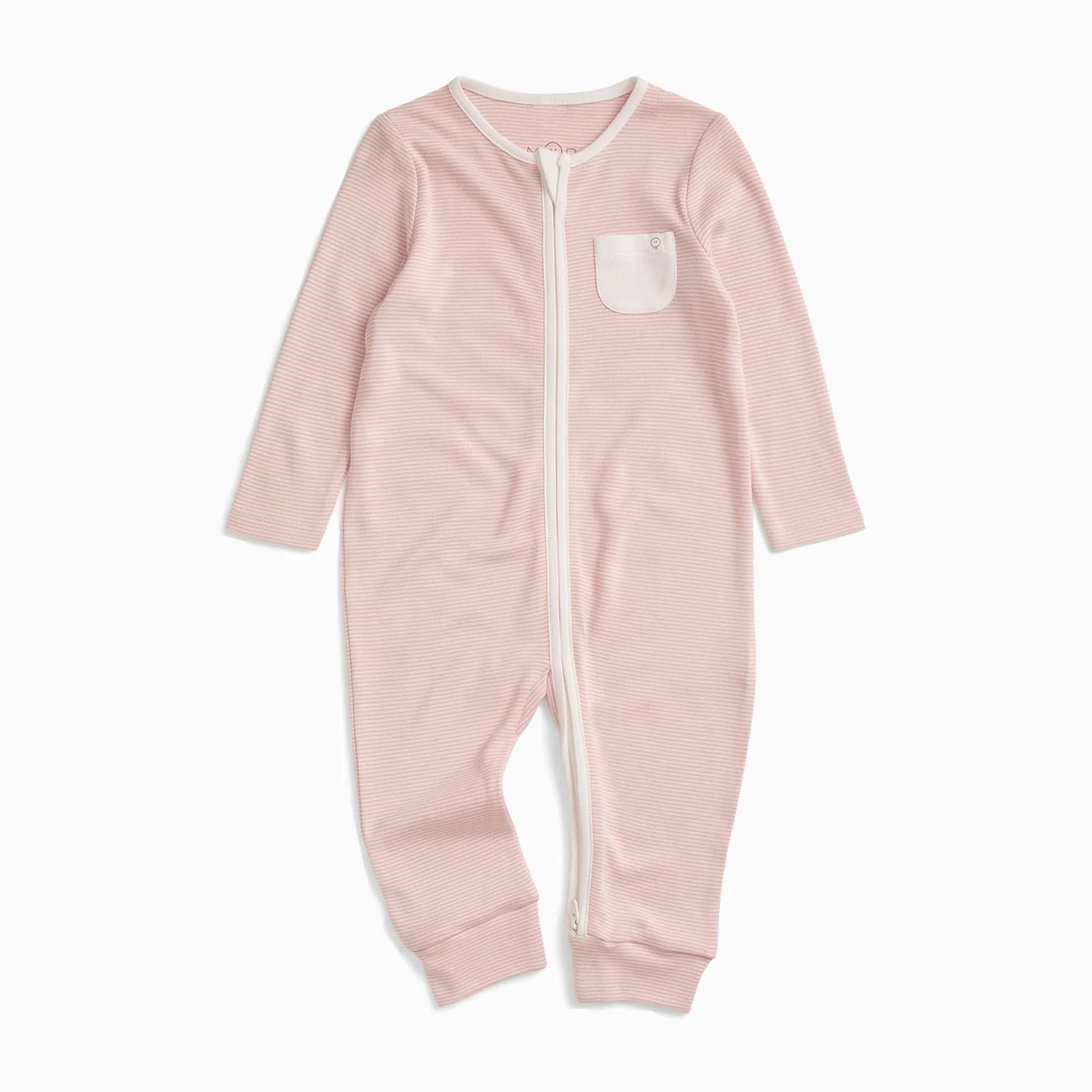 Clever Zip Sleepsuit - Blush Stripe - Image 3