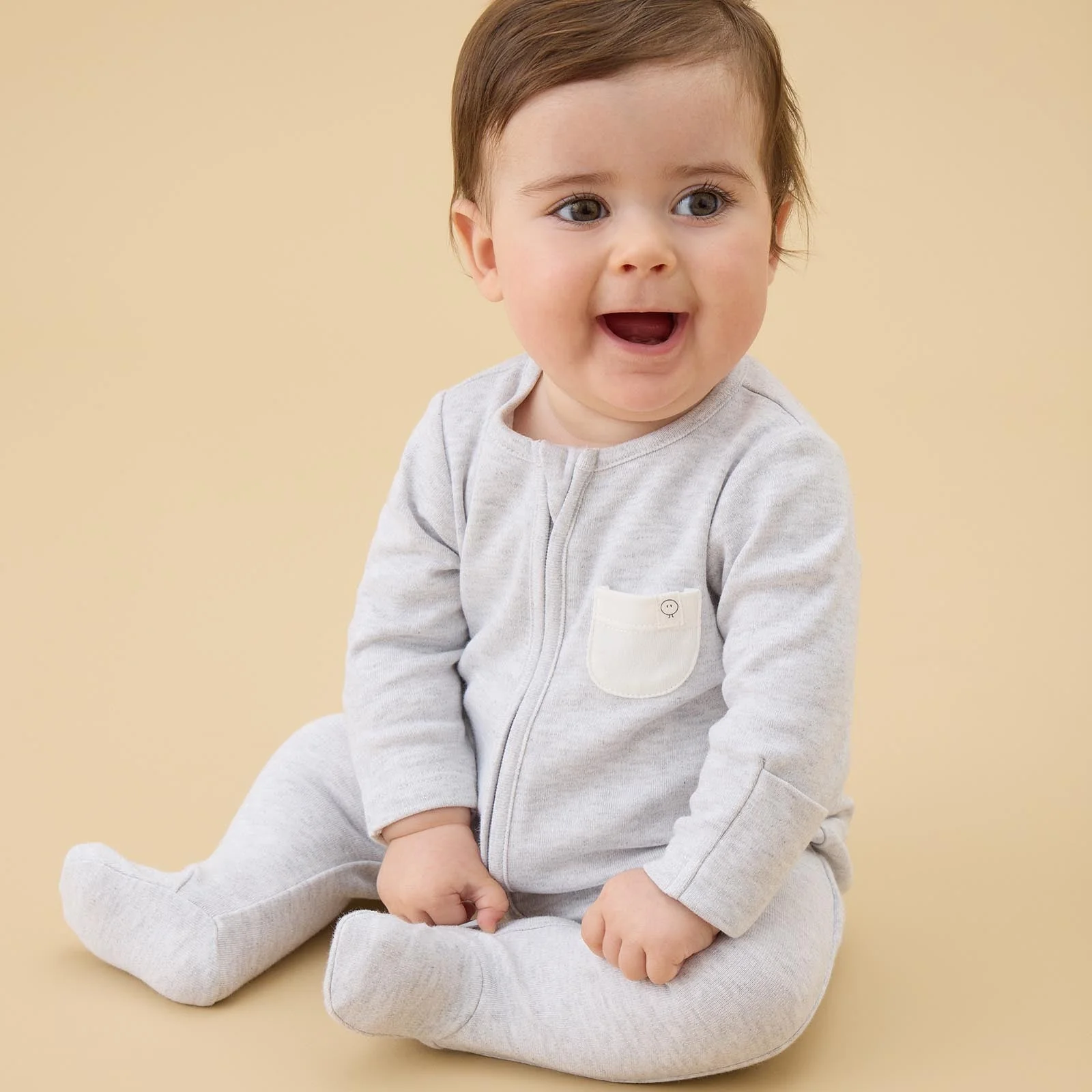 Clever Zip Sleepsuit - Grey