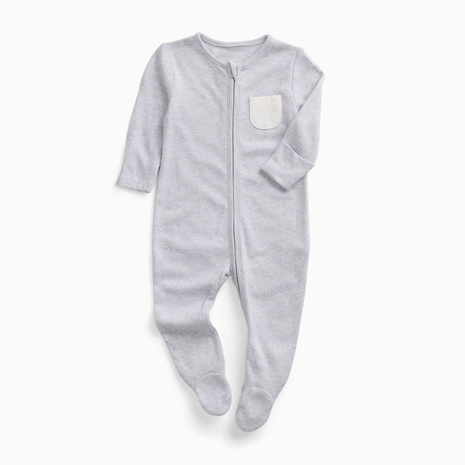 Clever Zip Sleepsuit - Grey - Image 5