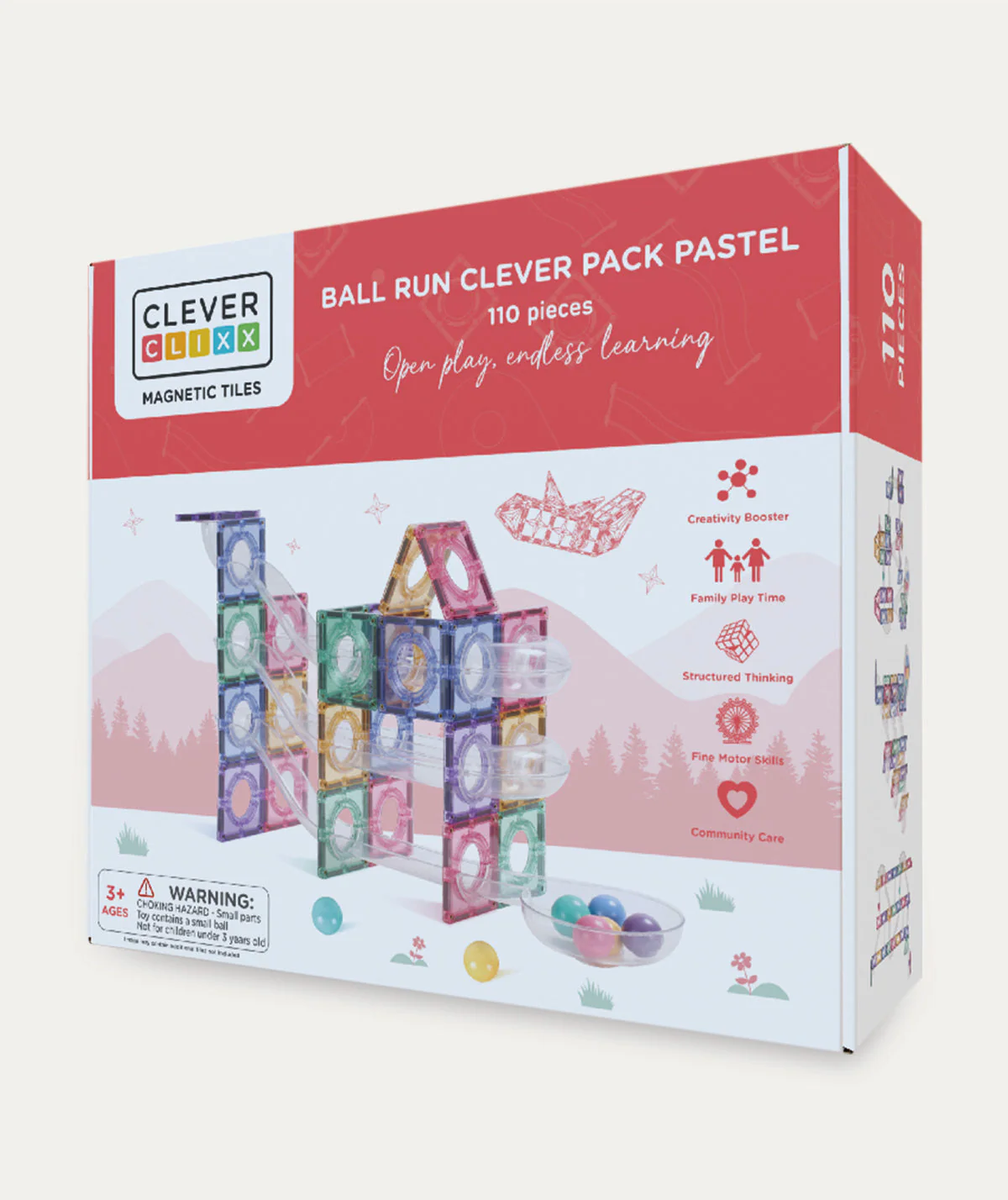 Cleverclixx Ball Run Clever Pack Pastel 110 Pieces - Image 2