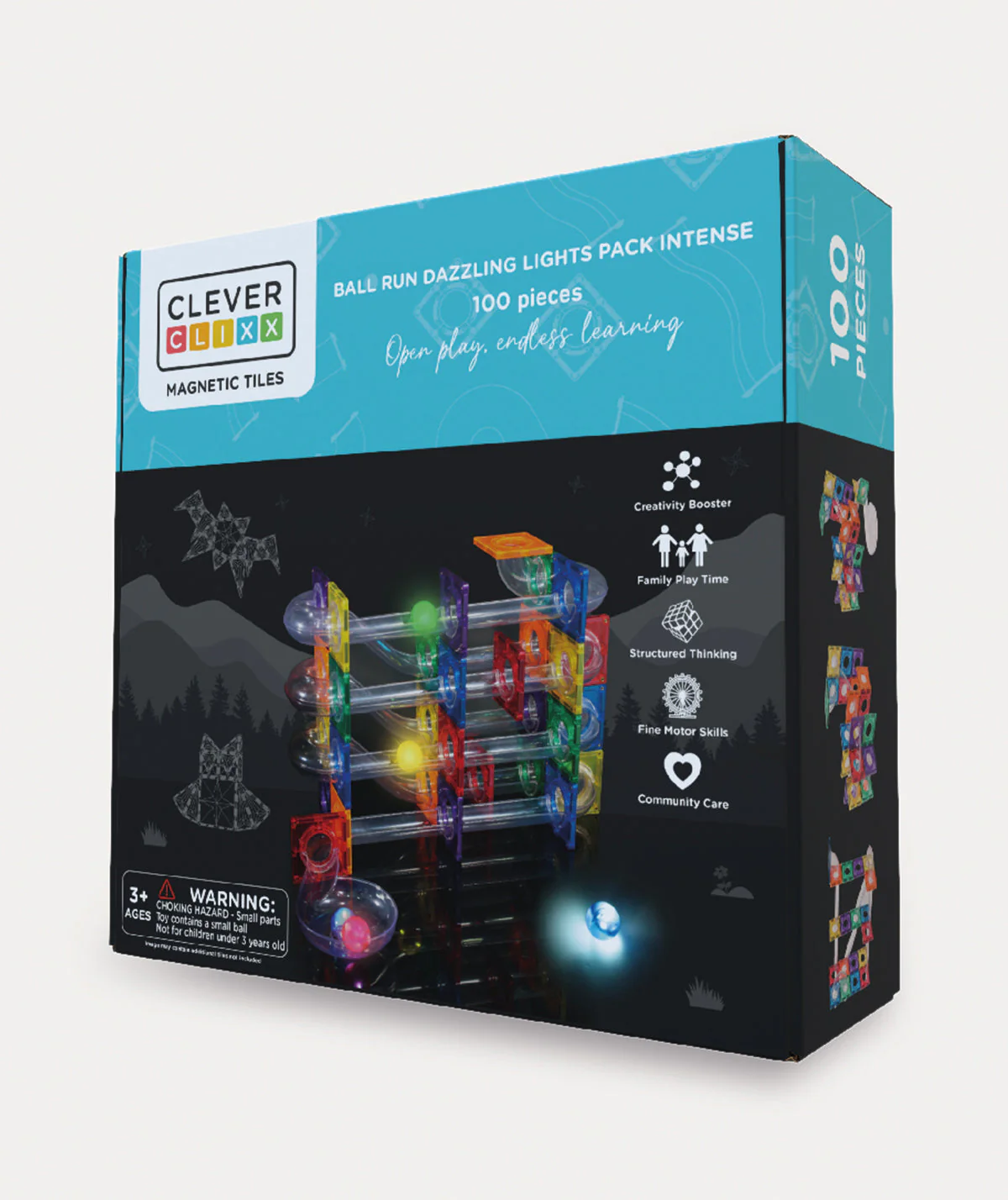 Cleverclixx Ball Run Dazzling Lights Pack Intense 100 Pieces - Image 2