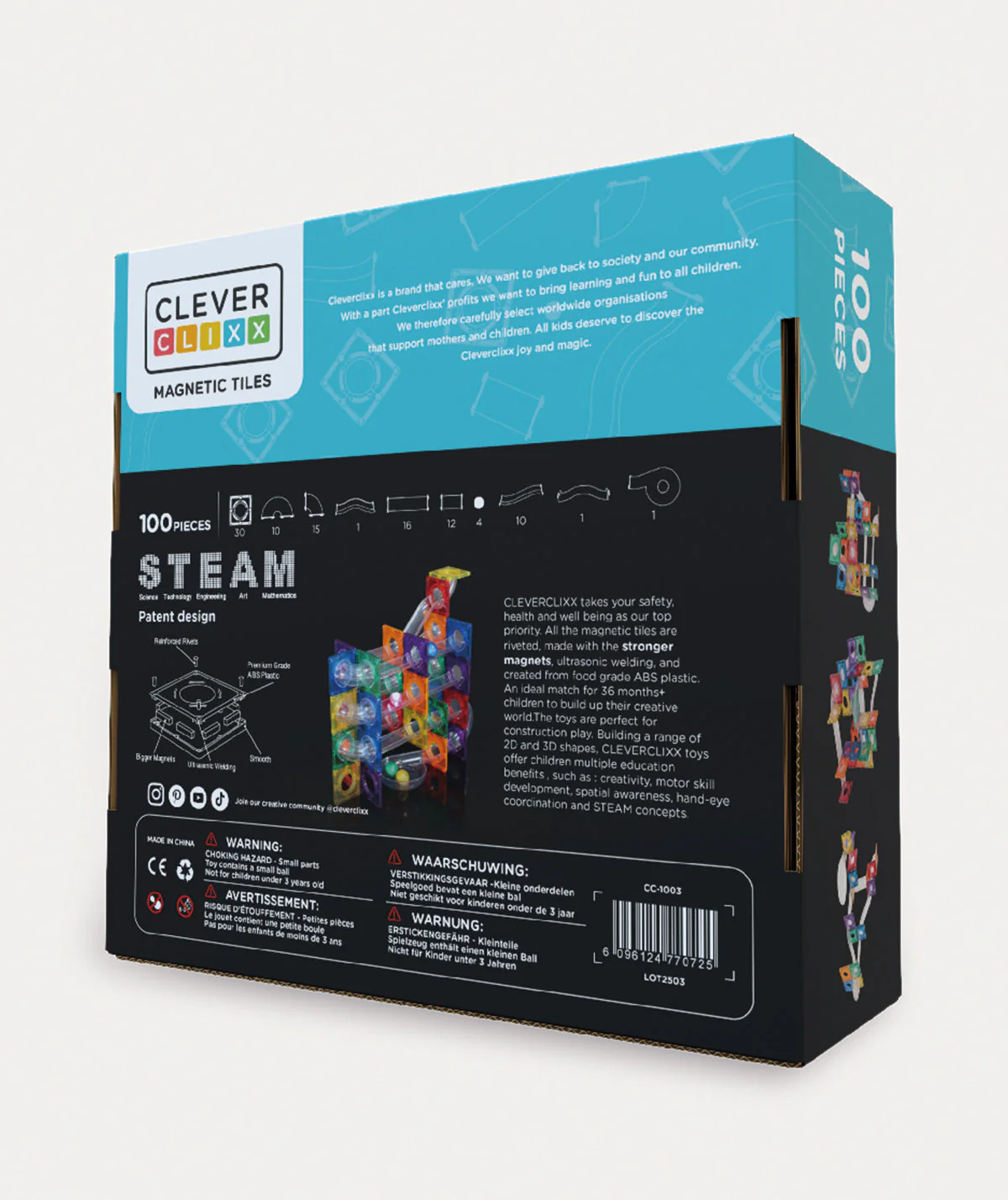 Cleverclixx Ball Run Dazzling Lights Pack Intense 100 Pieces - Image 3