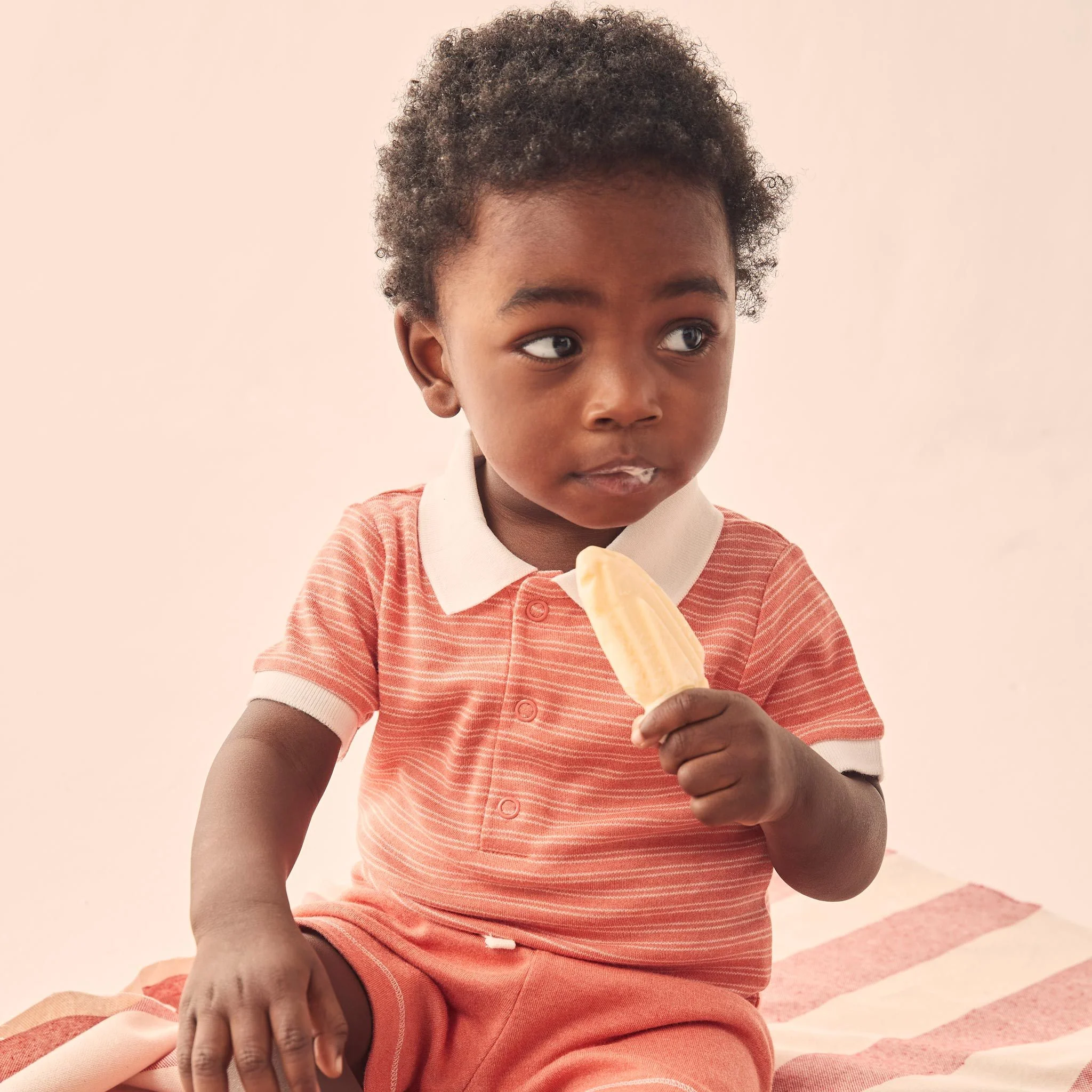 Coral Polo Shirt & Shorts Set - Image 4