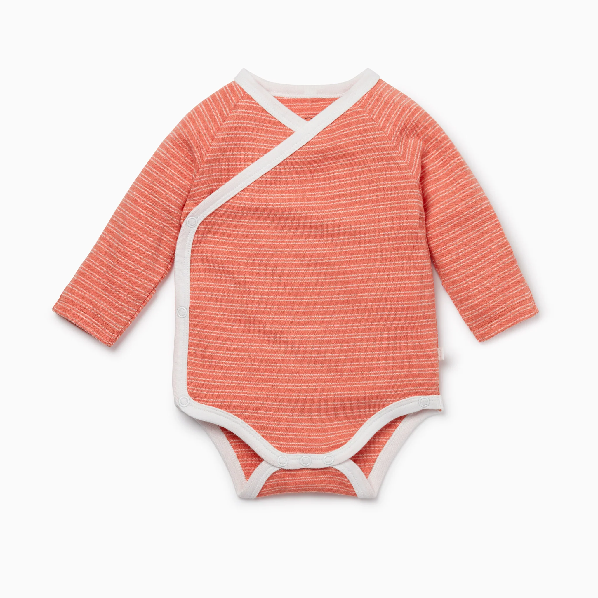 Coral Stripe Kimono Bodysuit 4 Pack - Image 2