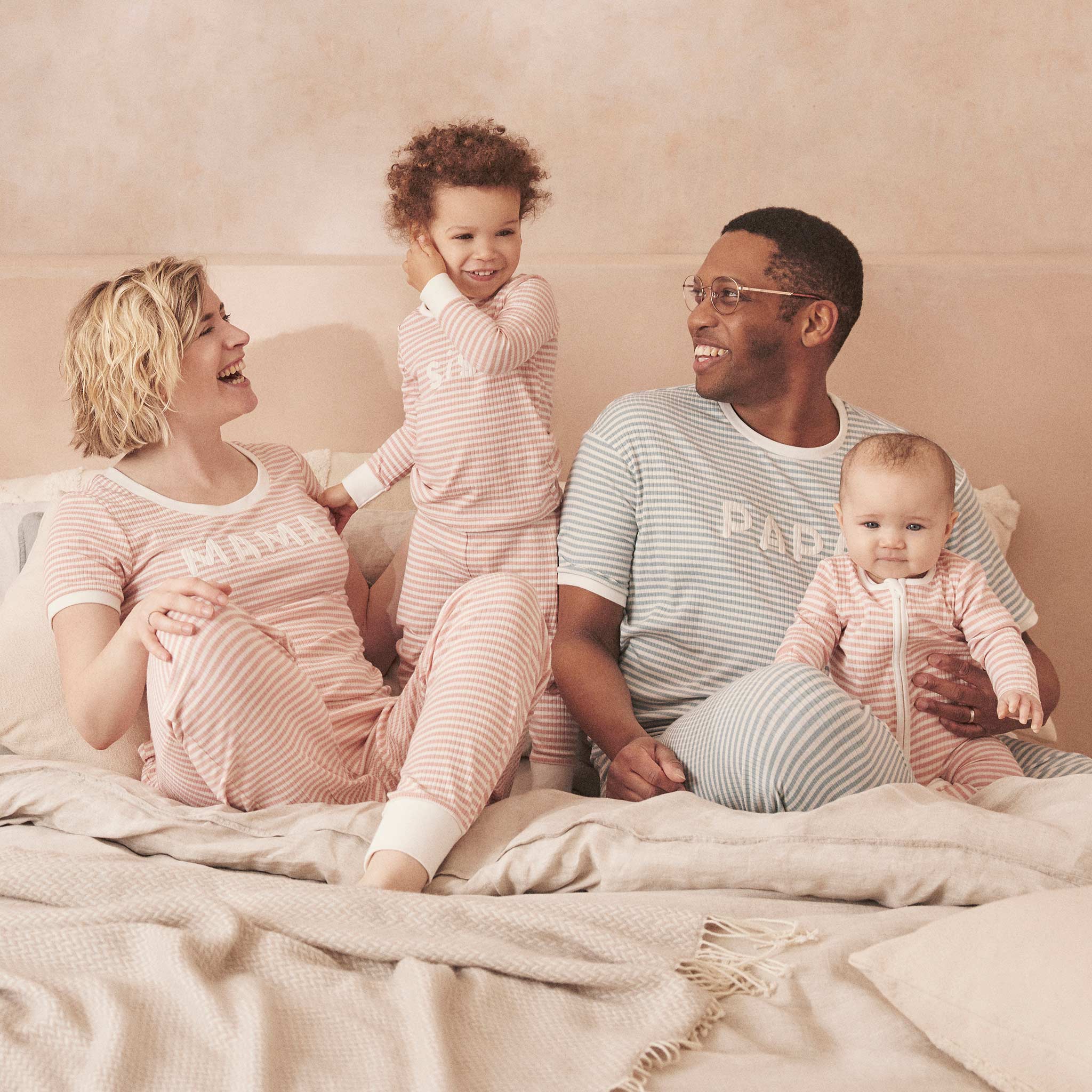 Pink Stripe Women's Ribbed Pyjamas - Image 4