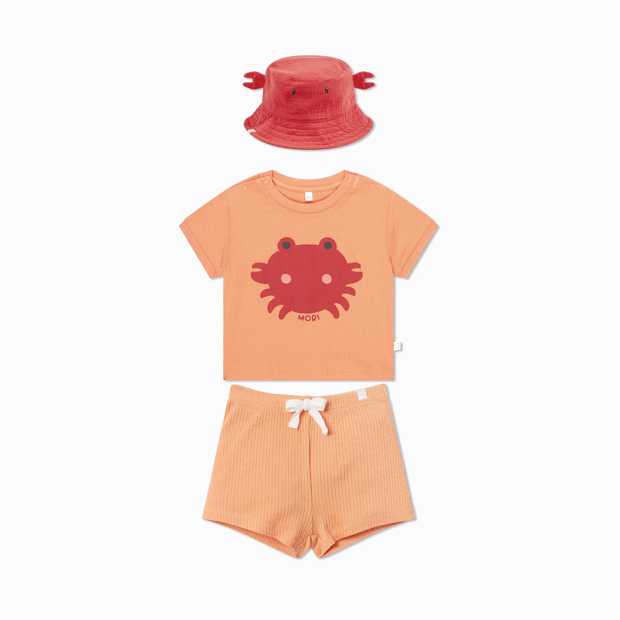 Crab Ribbed T-Shirt, Shorts & Hat